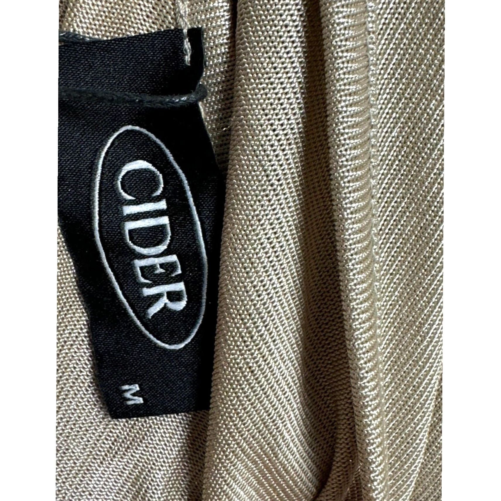 Cider Cider Slip Dress M Midi Slinky Satin Y2K Coquette Evening Wear Glamorous Prom Dress Sleeveless V-Neck Satin Gold Womens Reg; Party Cocktail Womens Size M / US 6-8 / IT 42-44 - 5 Thumbnail