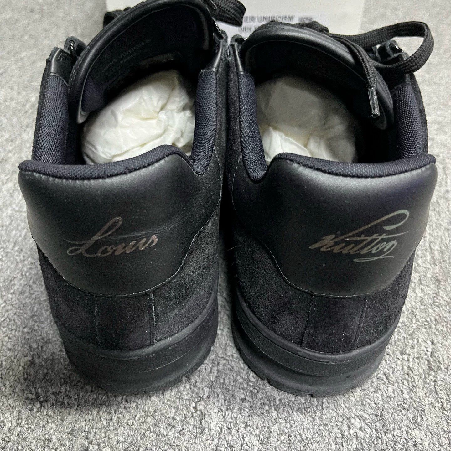 Louis Vuitton black louis vuitton lifestyle lace-up sneakers Size US 8.5 / EU 41-42 - 4 Thumbnail