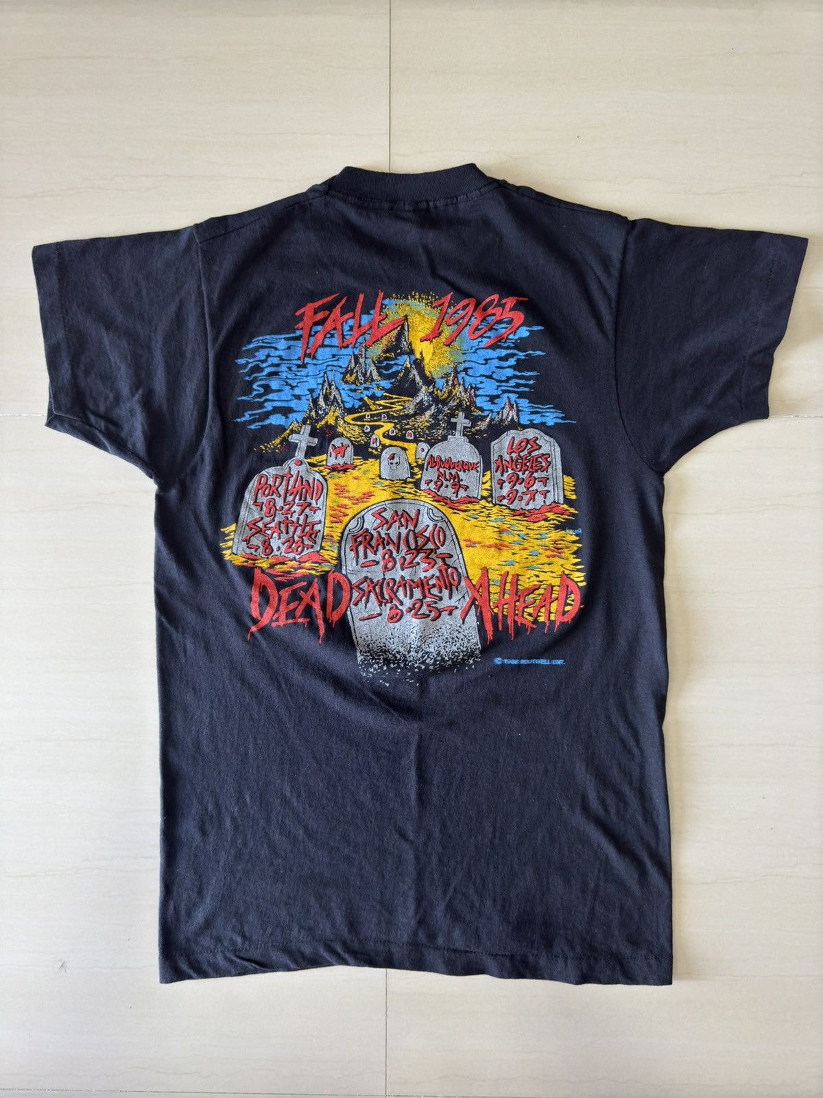 Band Tees × Vintage 1985 Slayer Live Undead Fall Slatanic Wehrmacht 80s Shirt Size US M / EU 48-50 / 2 - 2 Thumbnail