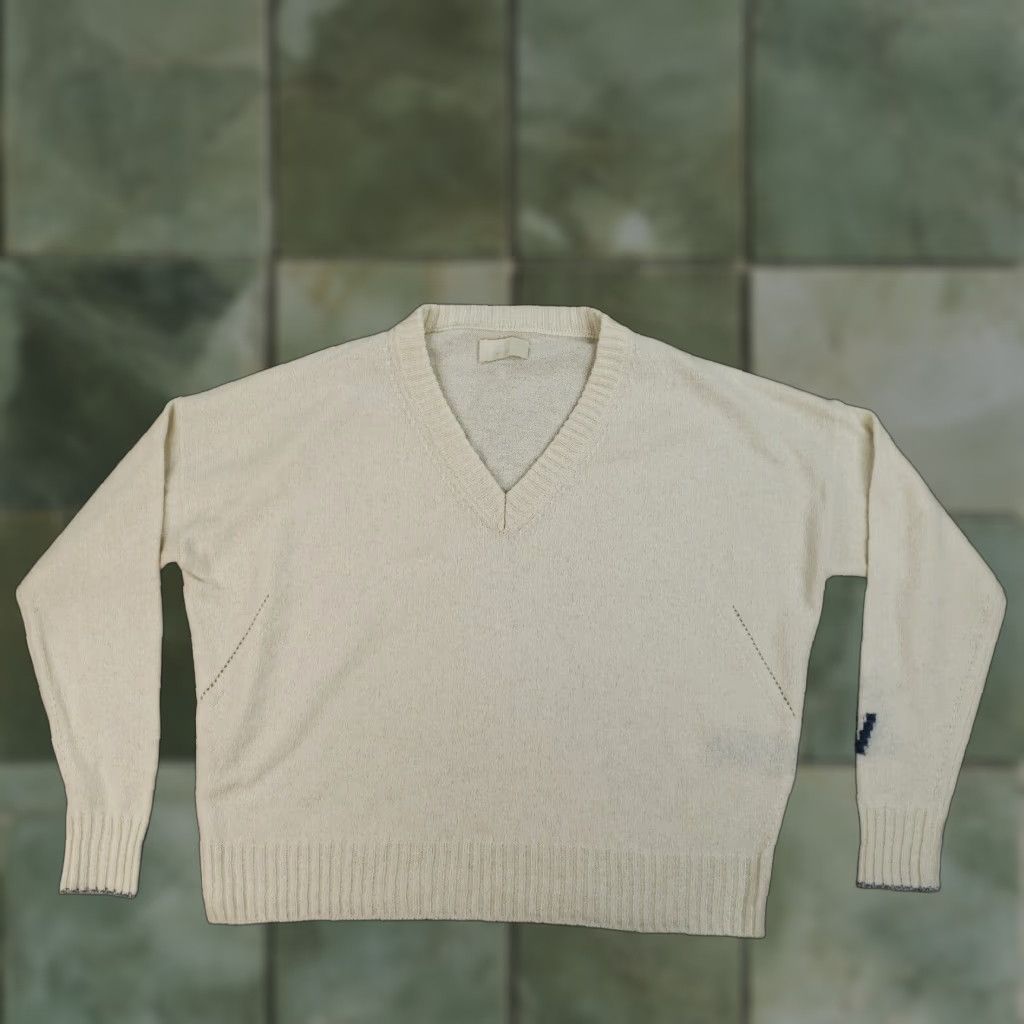 Zadig & Voltaire Zadig & Voltaire Sweater Womens Large Beige Rosy V-Neck Pullover Cashmere Italy Size L / US 10 / IT 46 - 1 Thumbnail