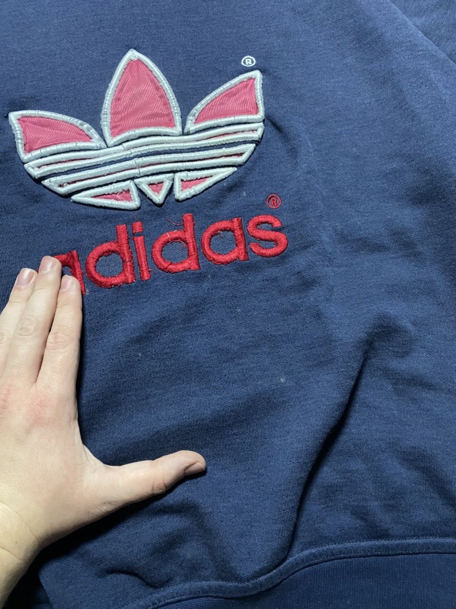 Adidas × Vintage Vintage Adidas Big Logo box fit faded oversize sweatshirt Size US S / EU 44-46 / 1 - 6 Thumbnail