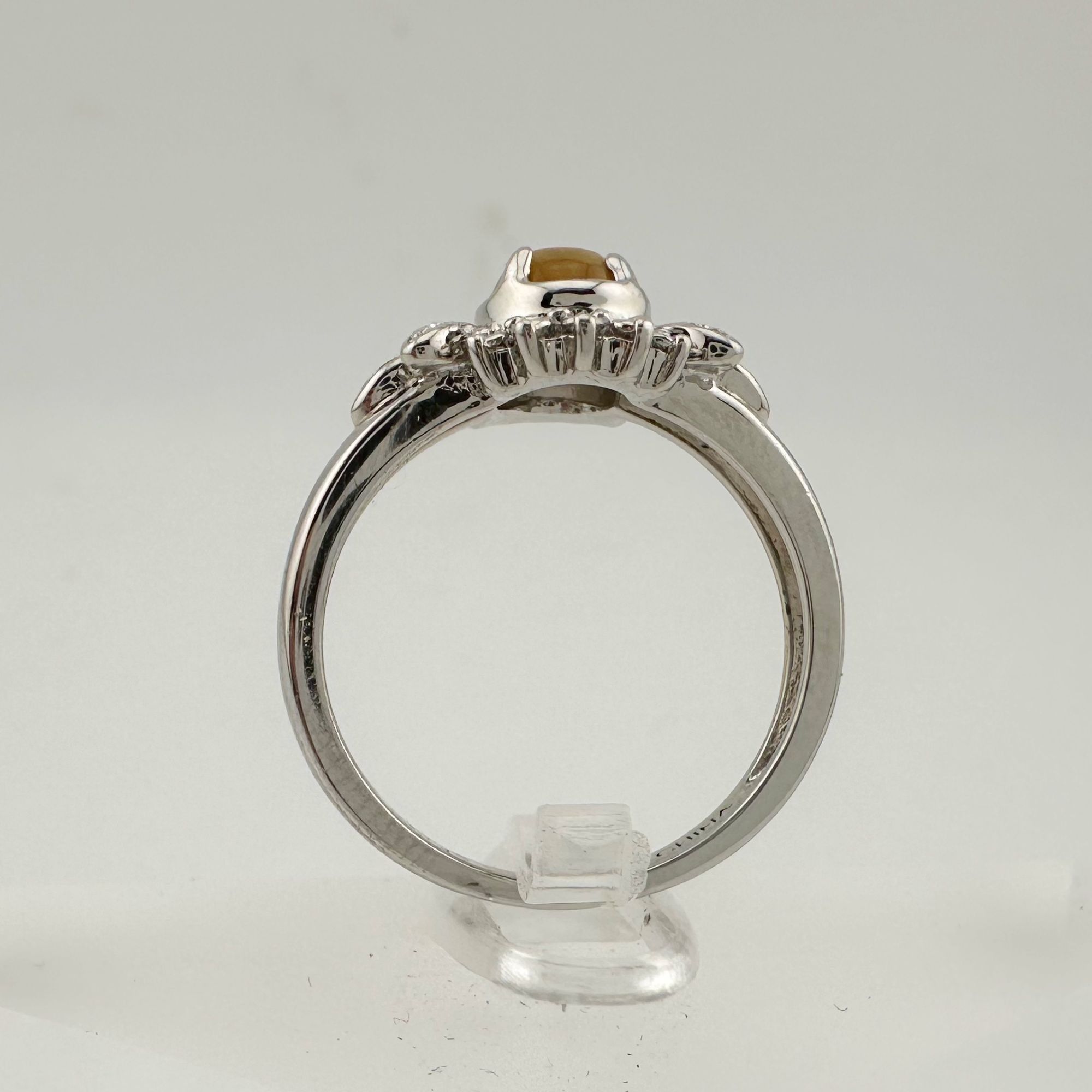 Other Natural Cabochon Australian Opal Ring with Small Diamond Si Size ONE SIZE - 5 Thumbnail