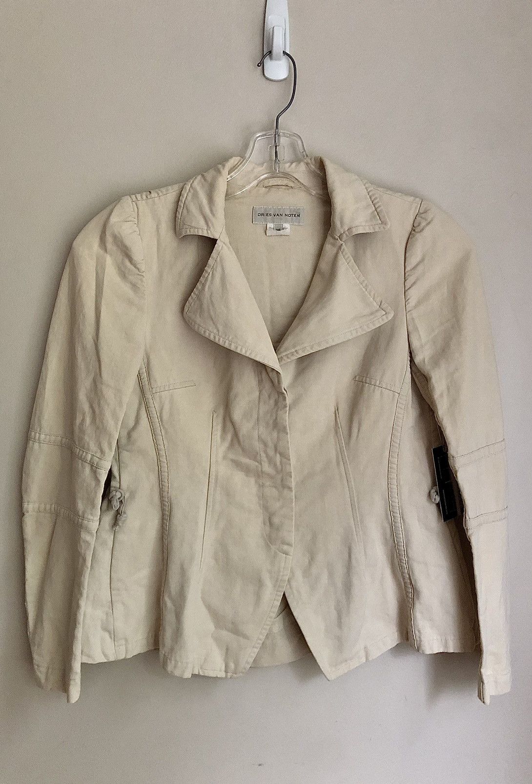 Dries Van Noten Dries Van Noten Vintage Khaki Pleated Safari Jacket Size XS / US 0-2 / IT 36-38 - 2 Thumbnail