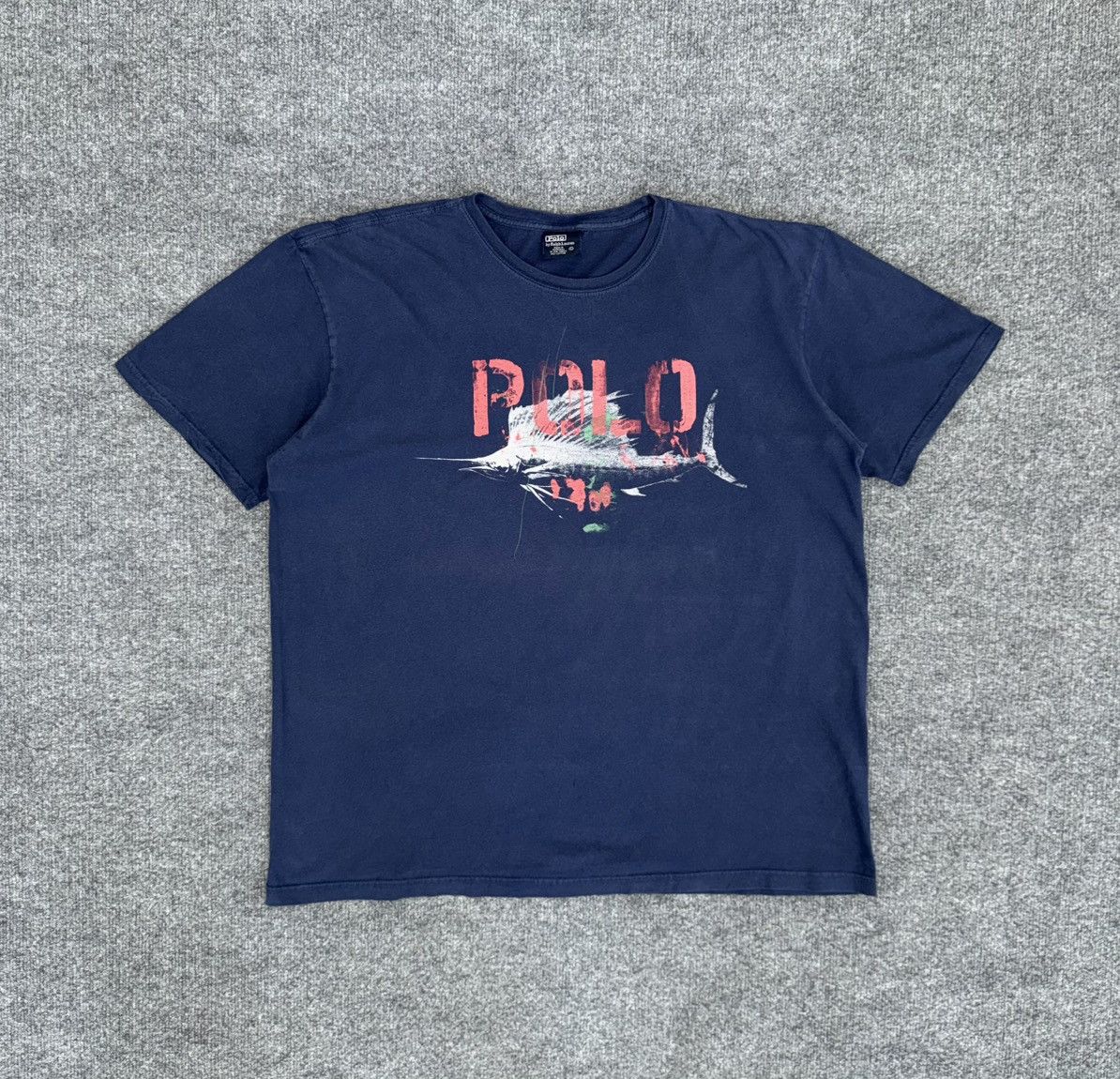 Polo Ralph Lauren Vintage Polo Ralph Lauren Graphic T-Shirt Marlin Size US L / EU 52-54 / 3 - 1 Thumbnail