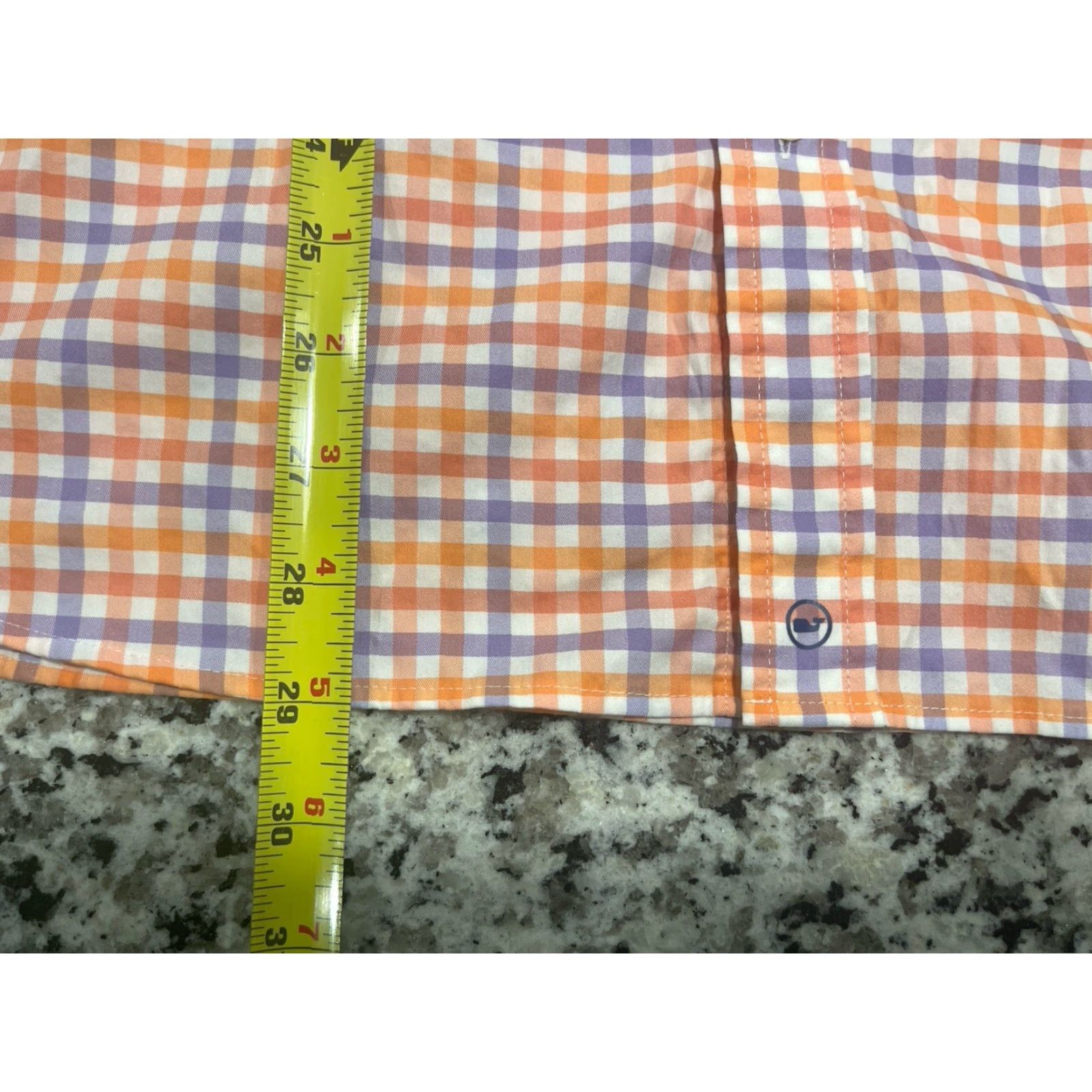 Vineyard Vines Vineyard Vines Shirt Med Blue Orange Plaid Button Down L/S OTG Performance Brr Size US M / EU 48-50 / 2 - 2 Thumbnail