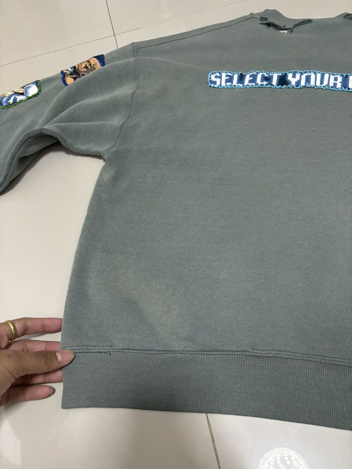 Vintage 1 of 1 Custom Freddy X Street Fighter Thrashed Sweatshirt Size US L / EU 52-54 / 3 - 17 Thumbnail