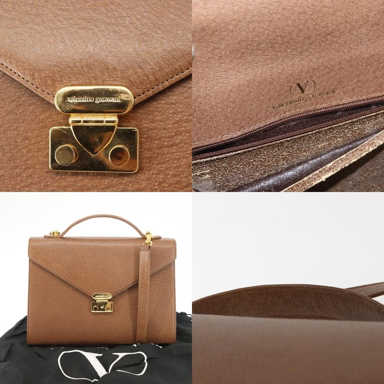 Valentino Valentino Leather Handbag Brown Size ONE SIZE - 11 Thumbnail