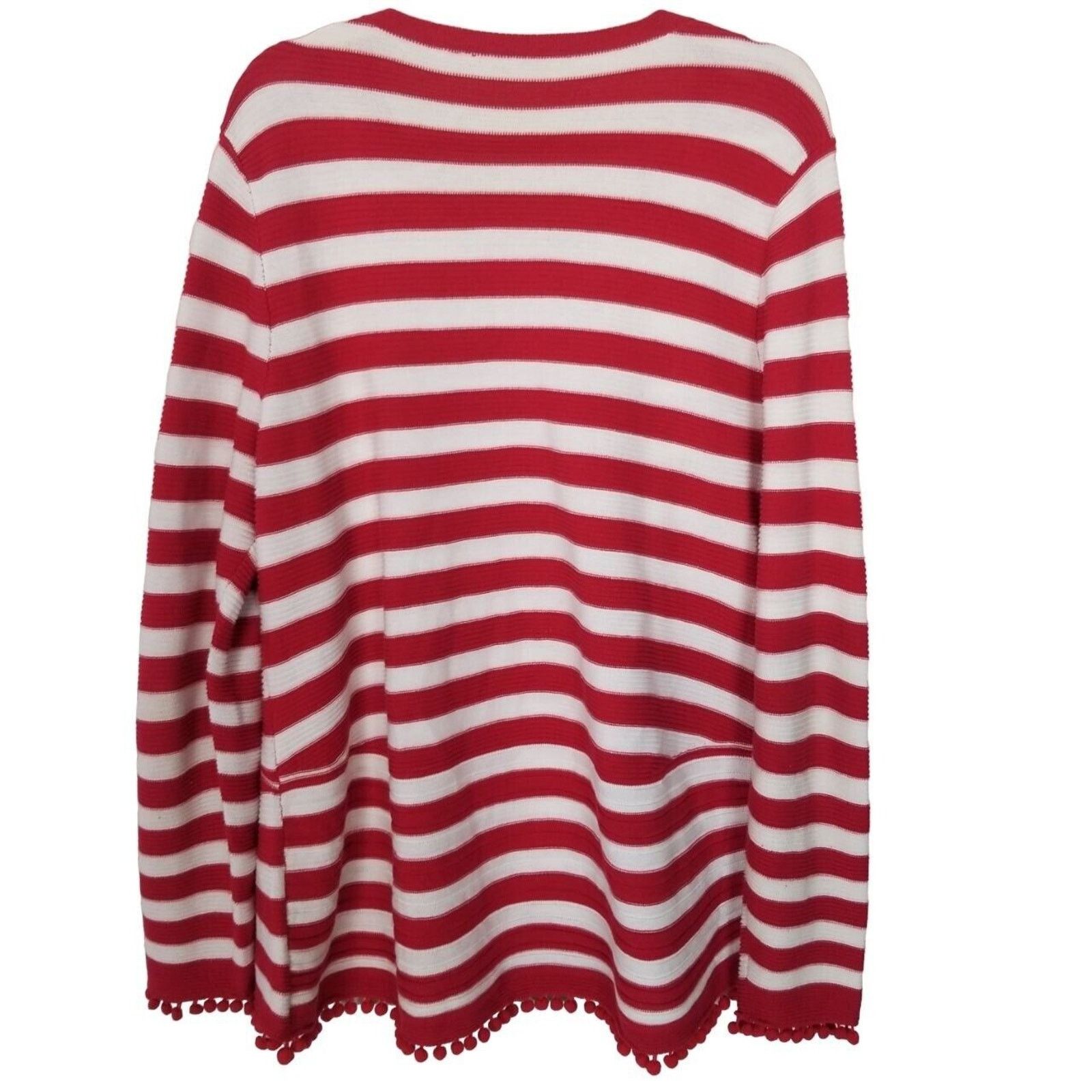 Soft Surroundings Soft Surroundings Striped Vista Pompom Pullover Sweater XL Size XL / US 12-14 / IT 48-50 - 8 Thumbnail