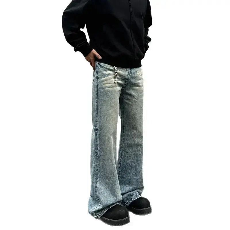 Japanese Brand Retro loose straight leg micro flared jeans Size US 32 / EU 48 - 5 Thumbnail