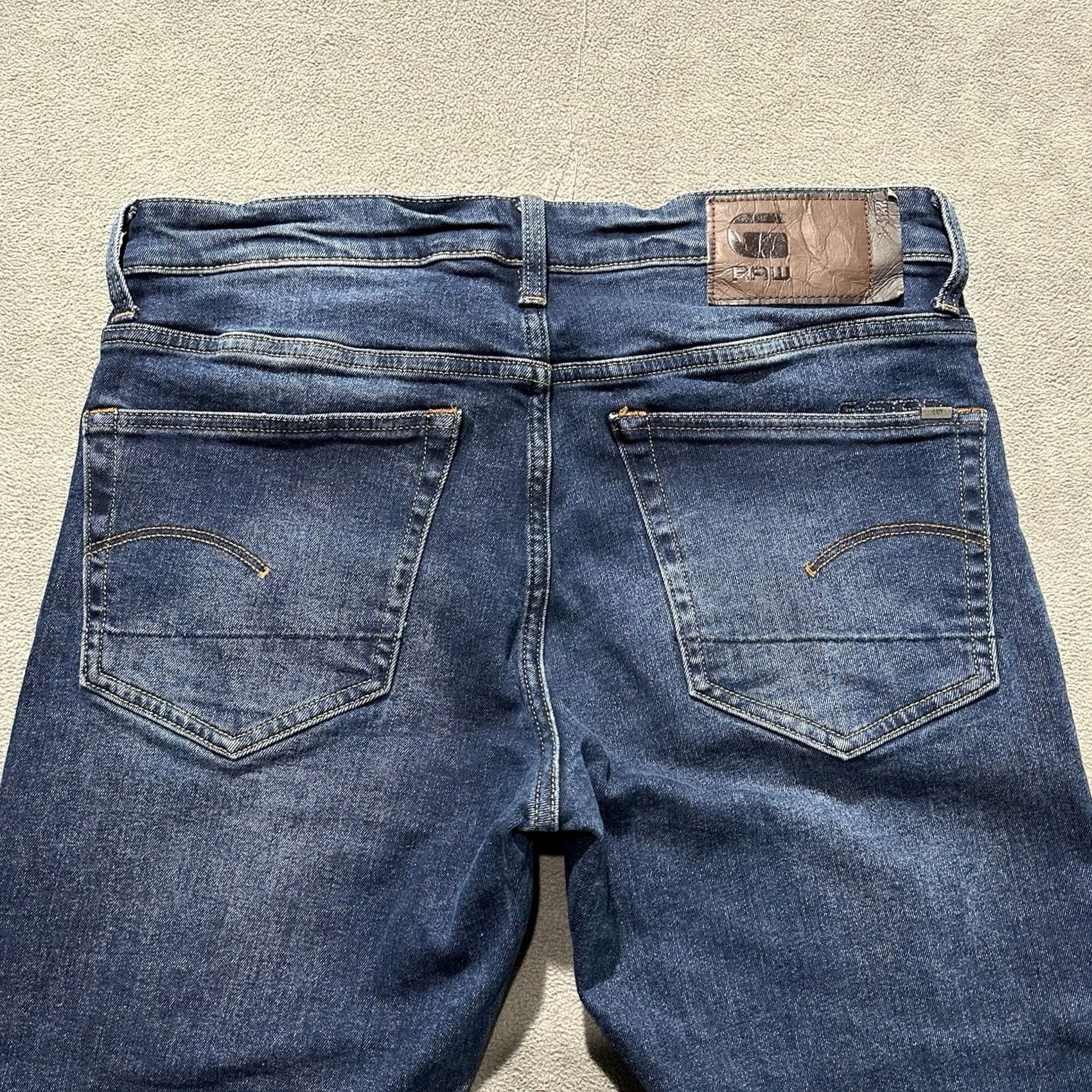 G-Star VINTAGE G-Star Raw Jeans Mens 31x32 Blue Denim Button Fly Designer 3301 Straight Size US 31 - 4 Thumbnail
