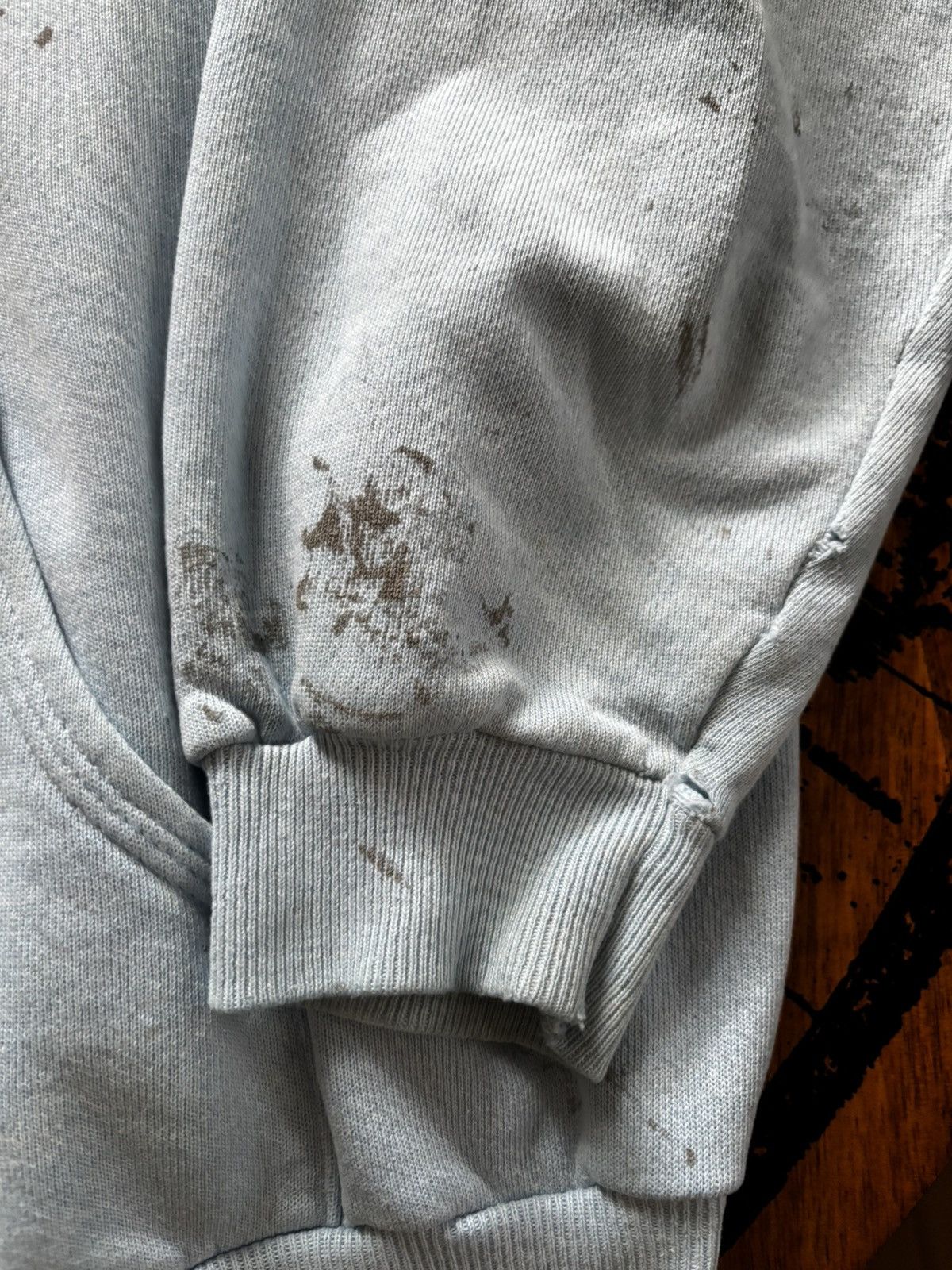 Vintage Vintage 80s Thrashed/Distressed Paint Graphic Zip Hoodie Size US XL / EU 56 / 4 - 8 Thumbnail