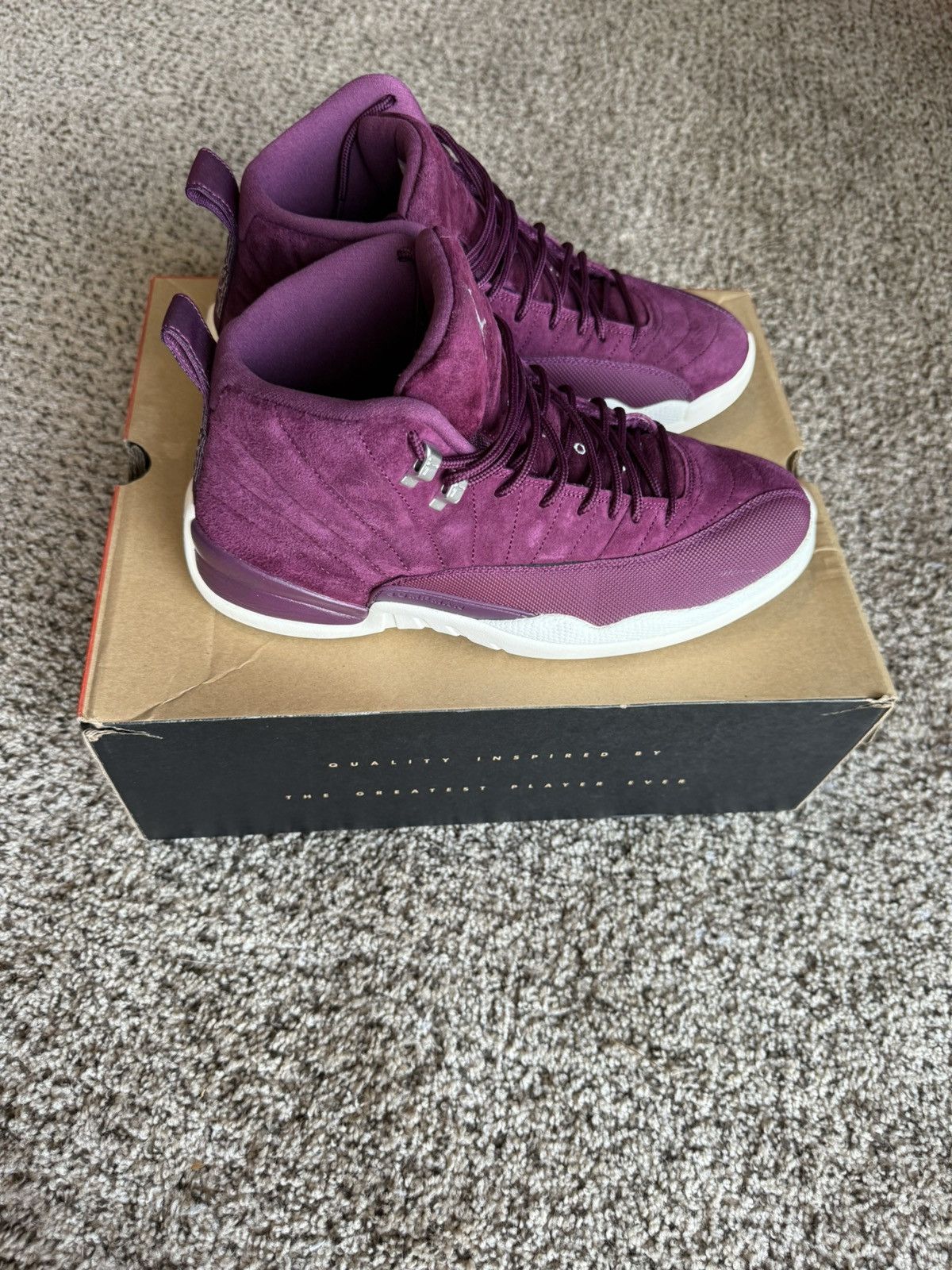 Jordan Brand Air Jordan 12 Retro Bordeaux Size US 11.5 / EU 44-45 - 3 Thumbnail