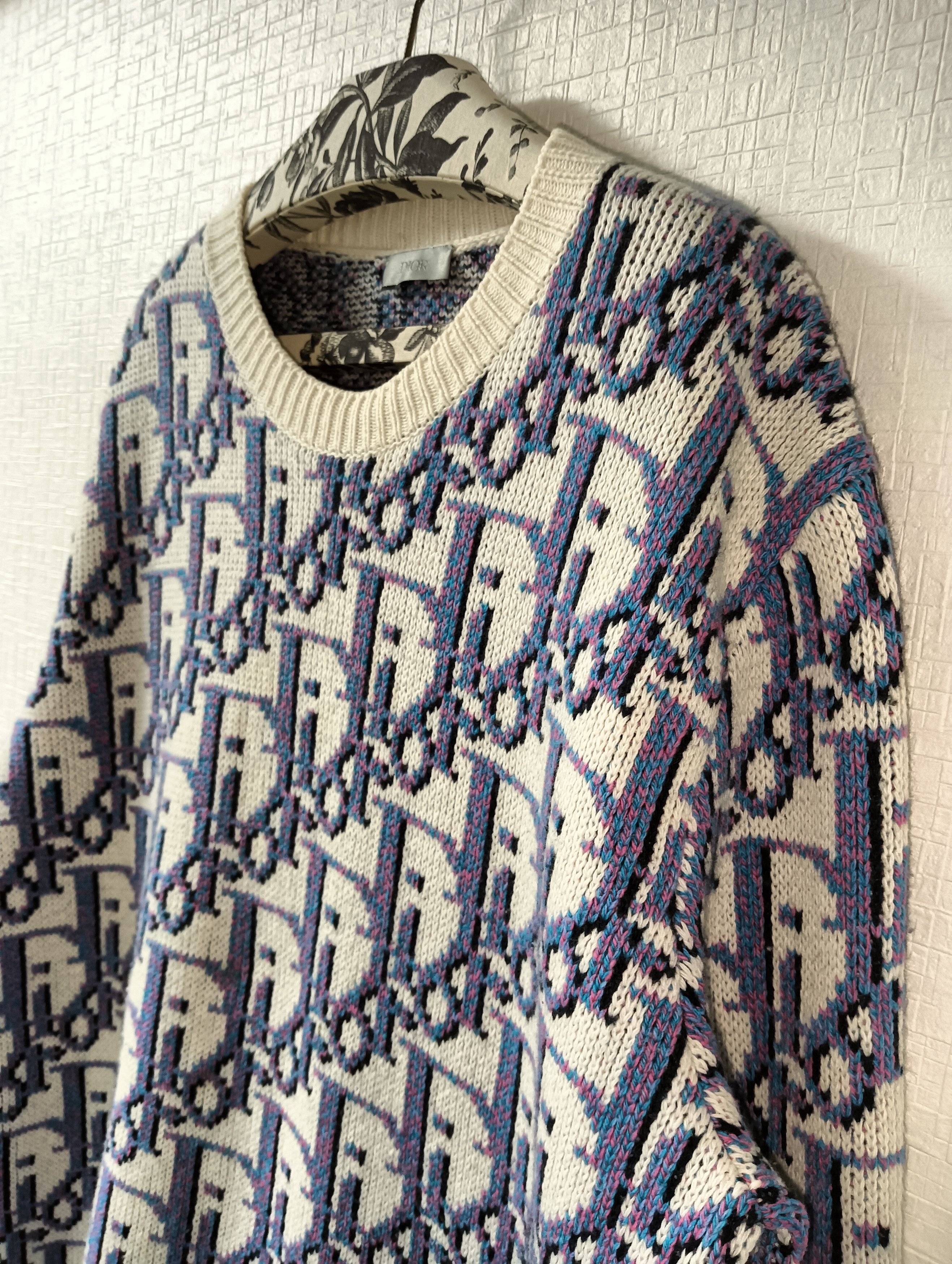 Dior Oblique Wool Knit Sweater Size US L / EU 52-54 / 3 - 3 Thumbnail