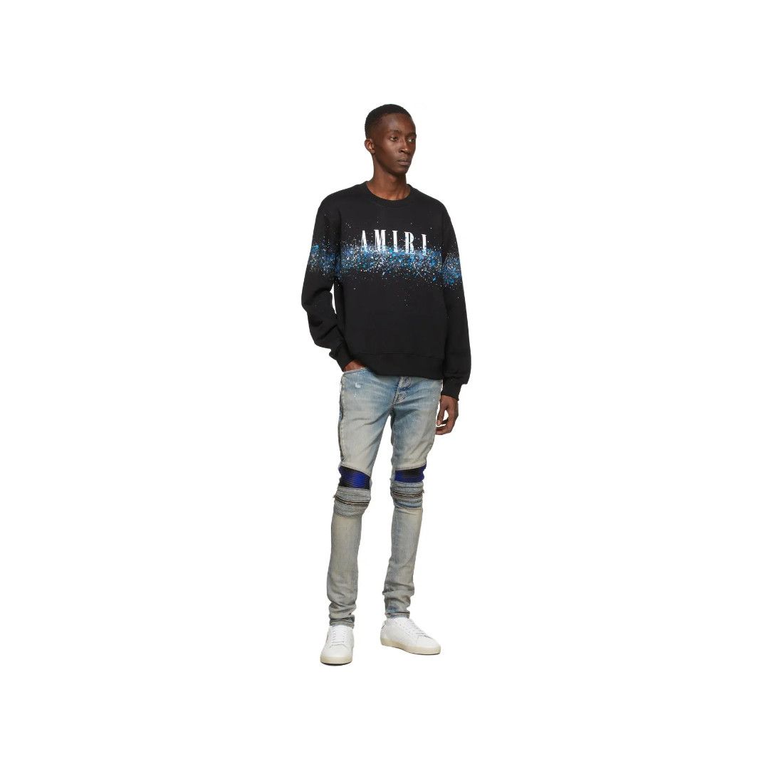 Amiri o1mle0426 Core Crystal Painter Crewneck Sweater in Black Size US S / EU 44-46 / 1 - 1 Thumbnail