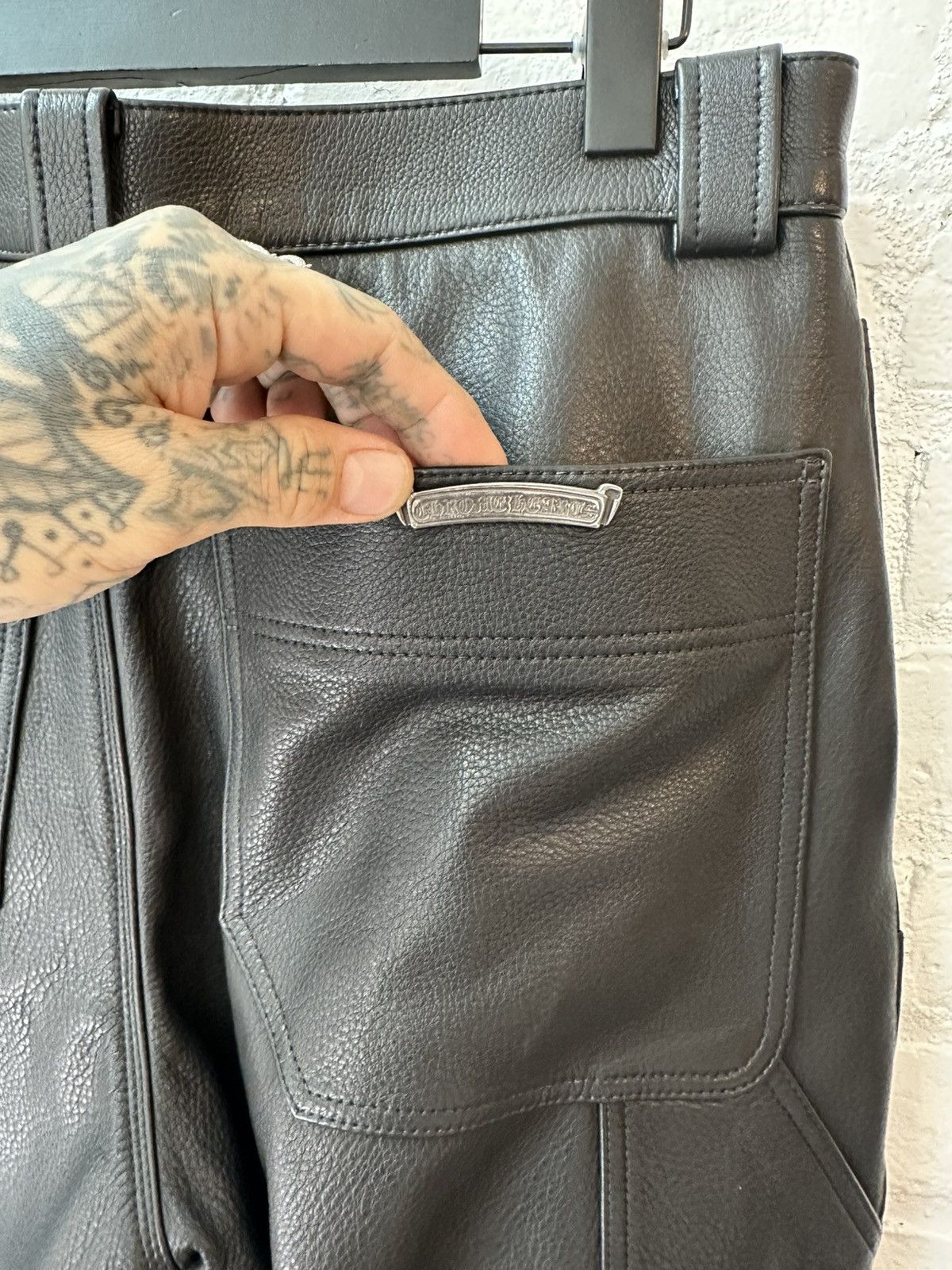 Chrome Hearts Chrome Hearts NEW double knee carpenter jeans leather 32 Size US 32 / EU 48 - 5 Thumbnail