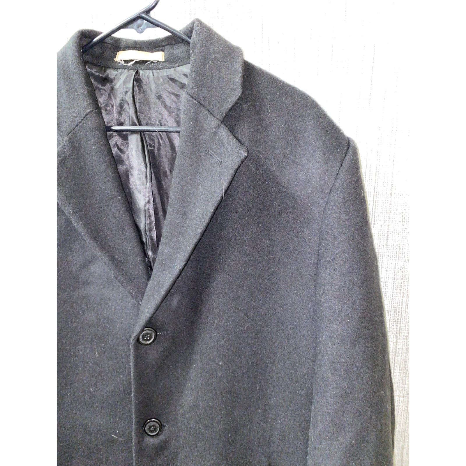Michael Kors Michael Kors Mens Black Wool Blend Button Down Coat 42L Regular Wool Blend Button Down Jacket Coat Mens Black 42L Size US XS / EU 42 / 0 - 2 Thumbnail