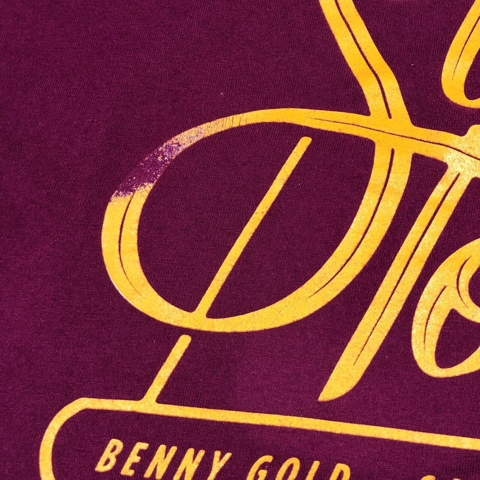 Benny Gold Benny Gold SF Start Today Maroon Yellow script Tee Size XL Size US XL / EU 56 / 4 - 3 Thumbnail