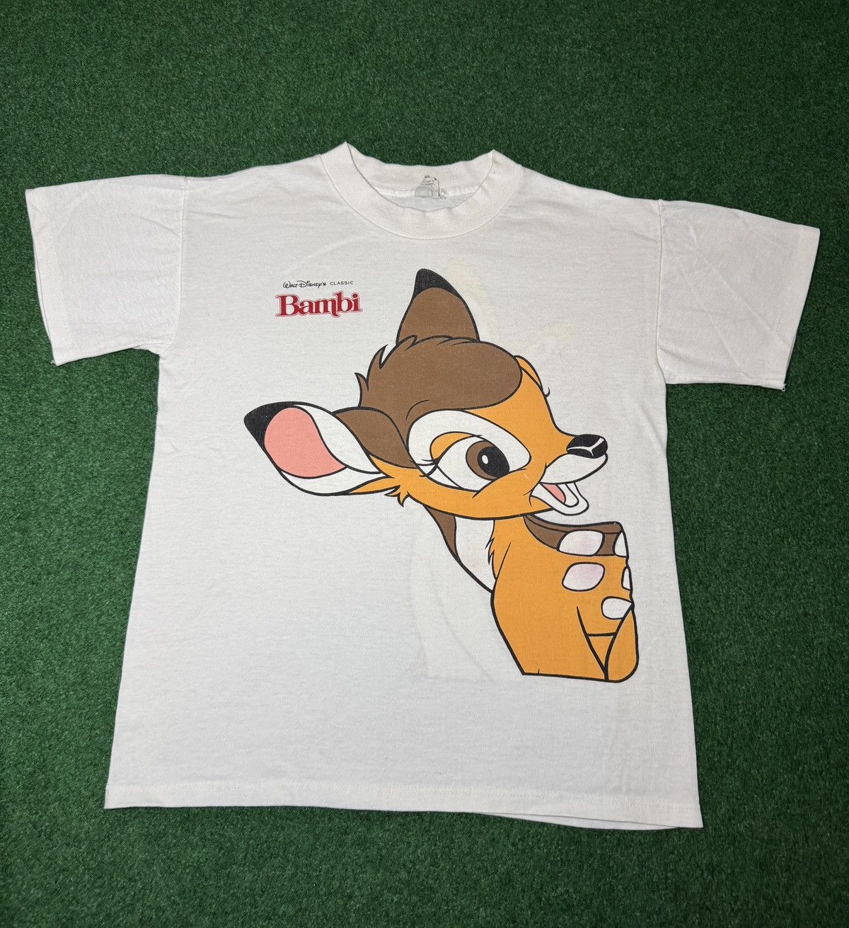 Disney Vtg 90s Bambi Movie RARE Disney Promo 50/50 Thin T Shirt Size US M / EU 48-50 / 2 - 1 Thumbnail