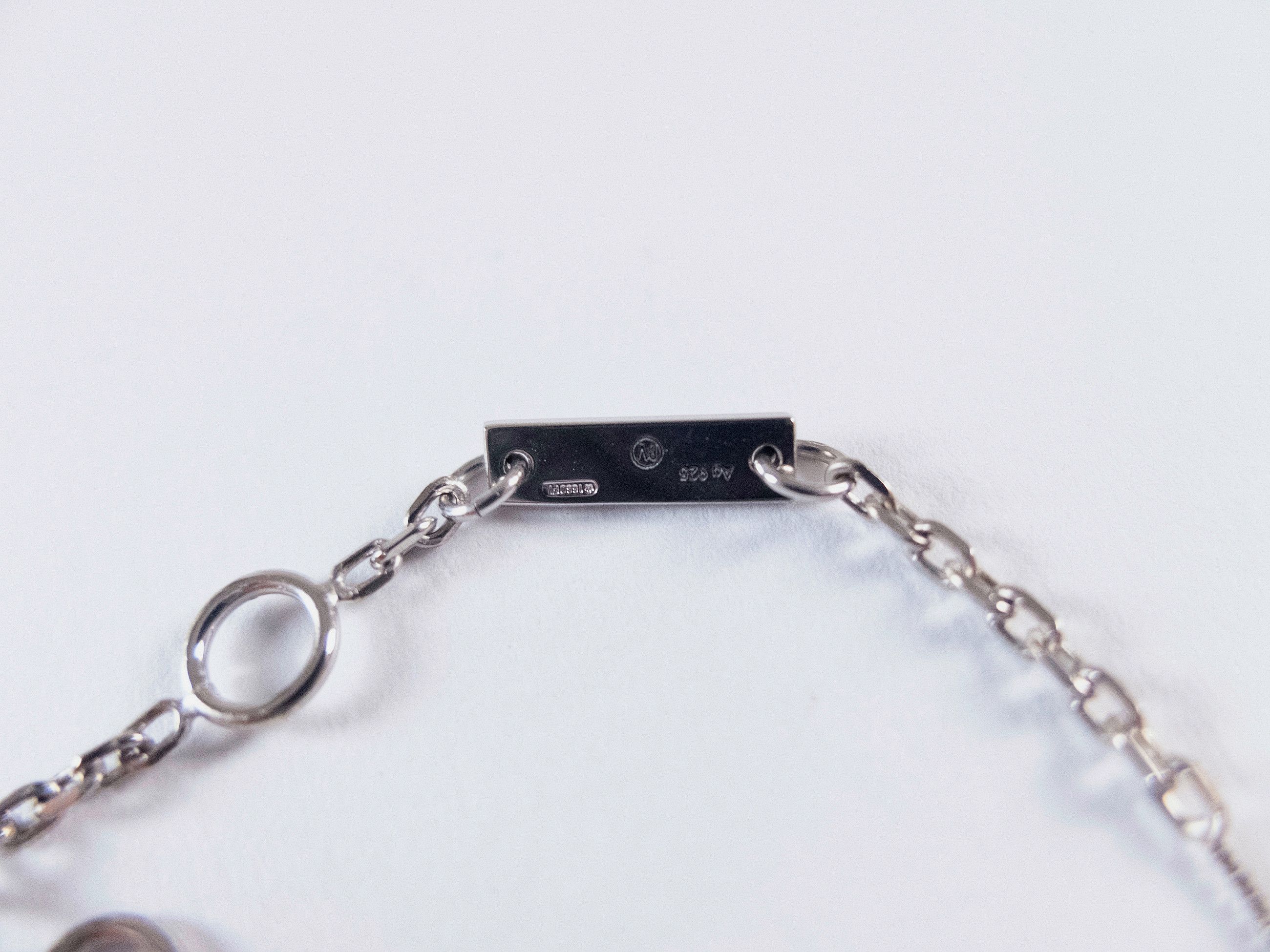 Bottega Veneta BOTTEGA VENETA Seal blue silver enamel chain necklace q Size ONE SIZE - 5 Thumbnail