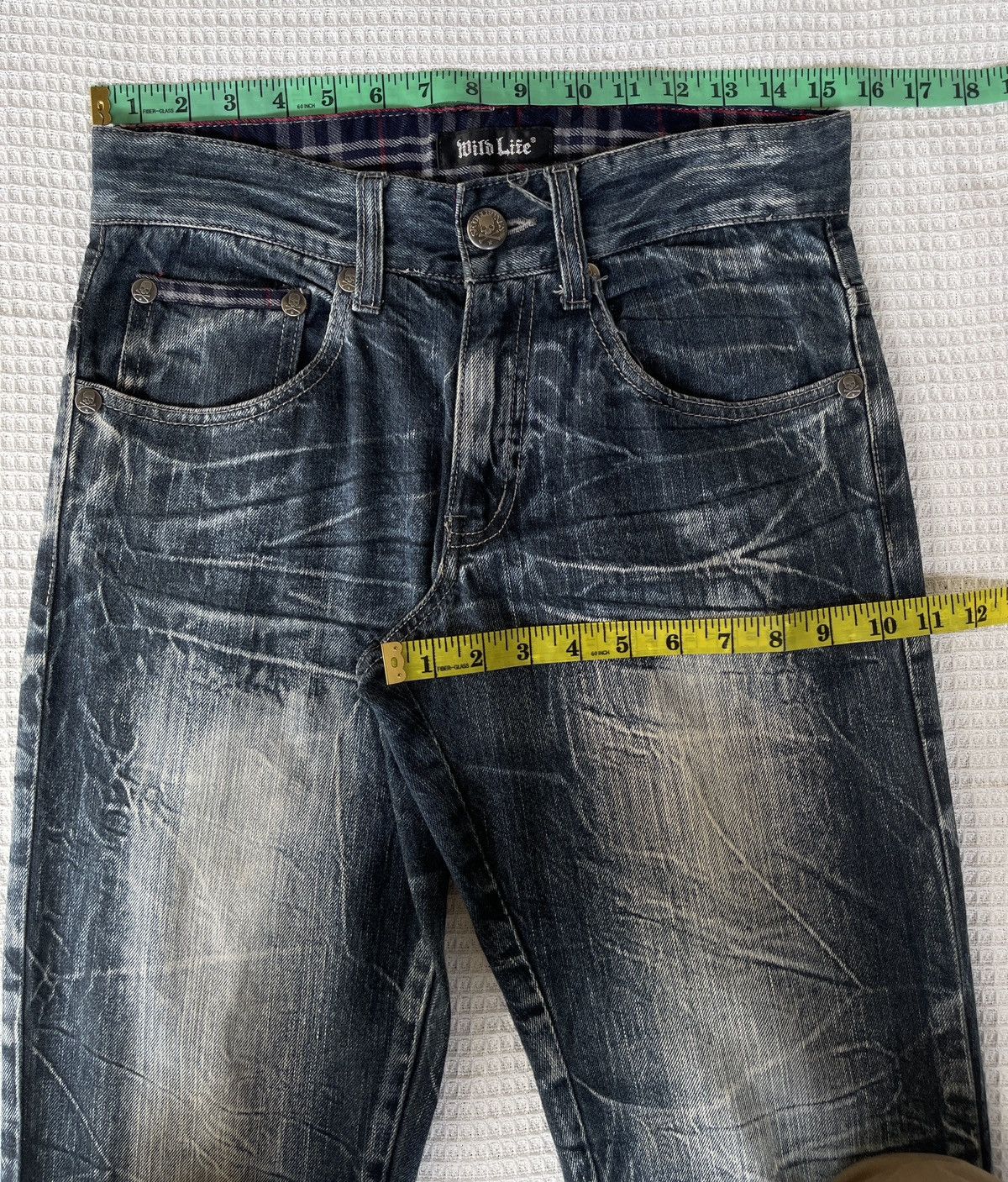 Hysteric Glamour Vintage 90s🔥WILD LIFE🔥Thunder Blue Jeans LGB Style Size US 31 - 4 Thumbnail