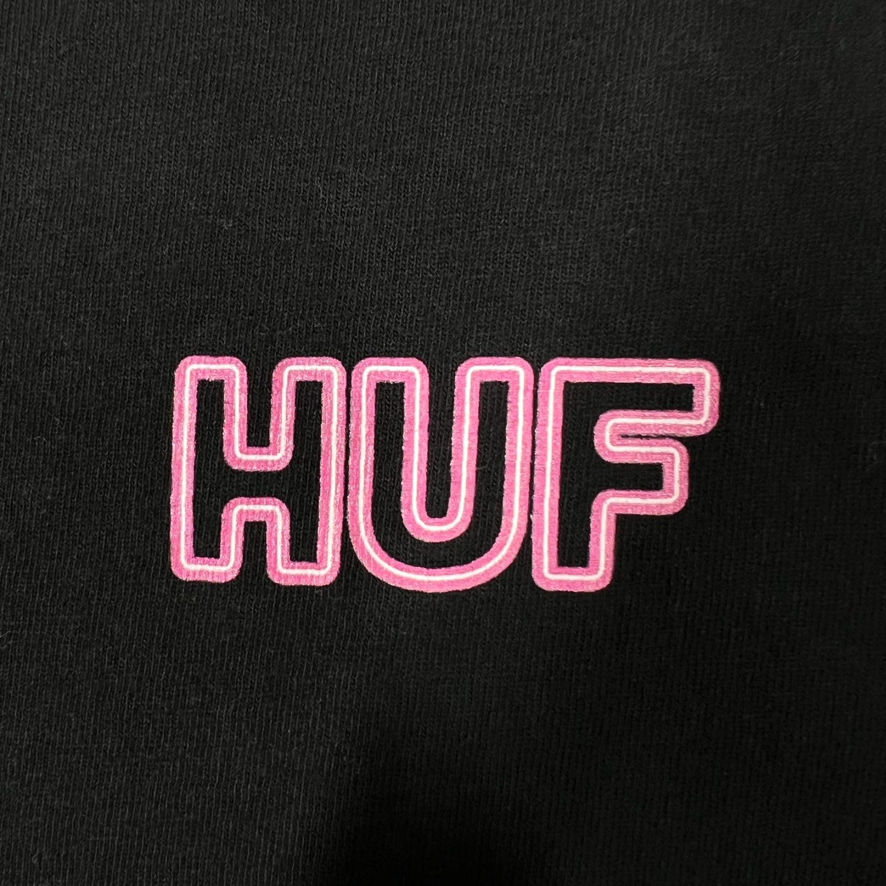 Huf HUF T-Shirt Mens Medium Black Last Resort Motel Graphic Tee Neon Print EUC Short Sleeve Crew Neck Logo Vintage No 0 Size US M / EU 48-50 / 2 - 4 Thumbnail