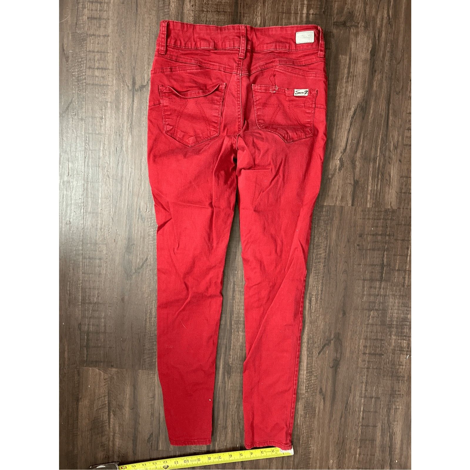 7 For All Mankind 7 For All Mankind Skinny Jeans in Bril Red, Sz 4, MSRP $179 Size 27" / US 4 / IT 40 - 9 Thumbnail