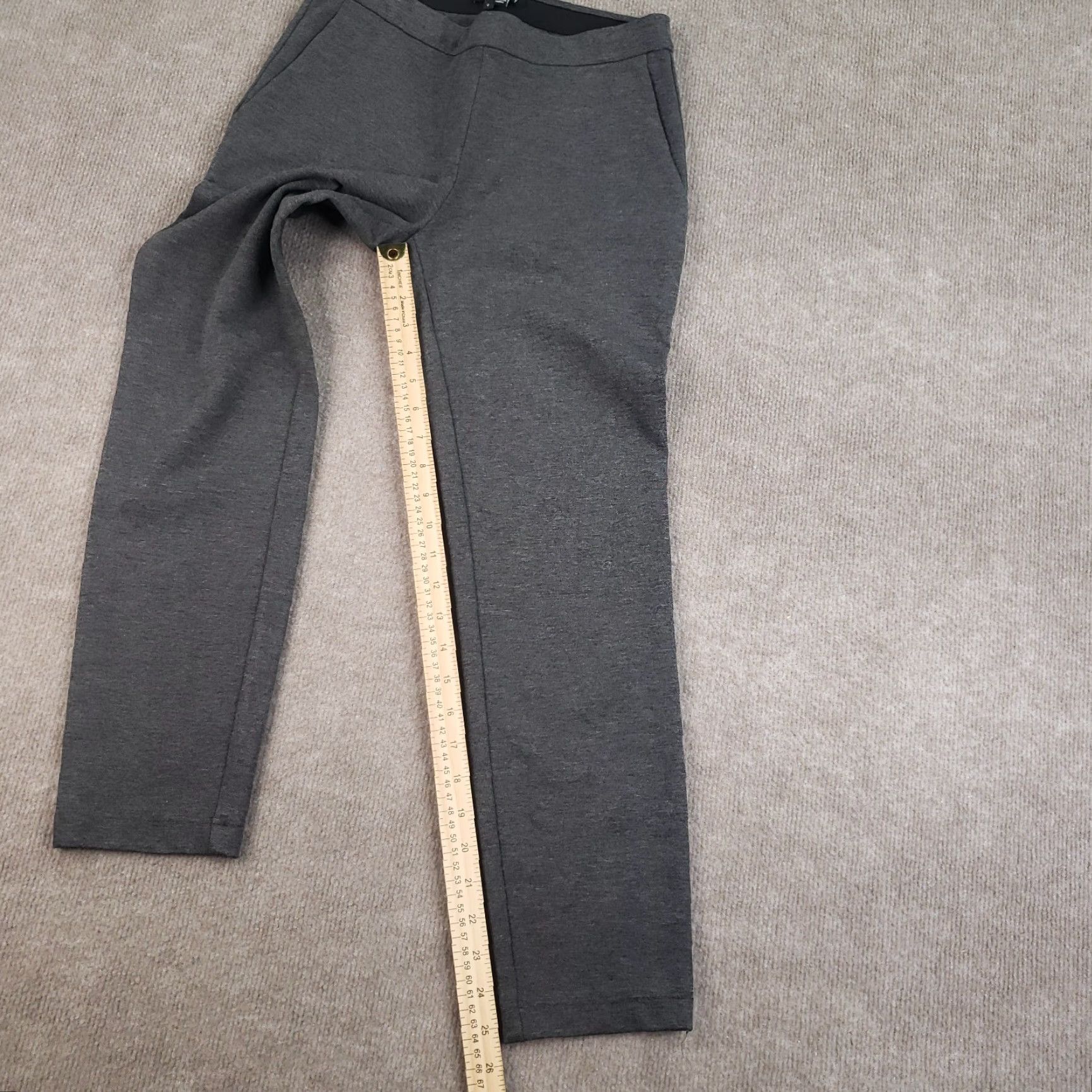 Theory Theory Pants Womens Size 0 Gray Ankle Straight Pant Office Casual Comfort Stretch Z Size 27" / US 4 / IT 40 - 2 Thumbnail