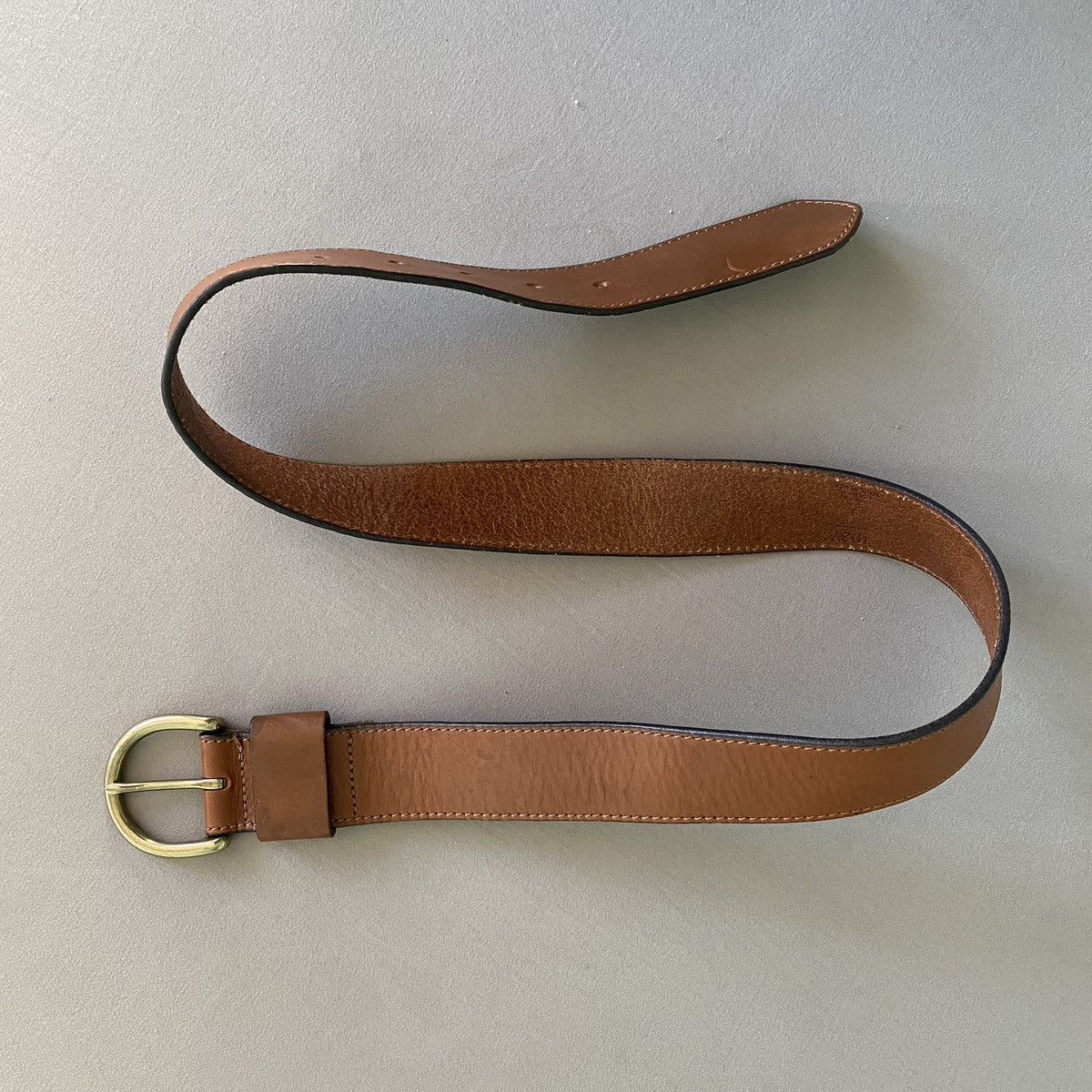 Other Vintage Style 1937 Brown Leather Belt Size ONE SIZE - 1 Thumbnail