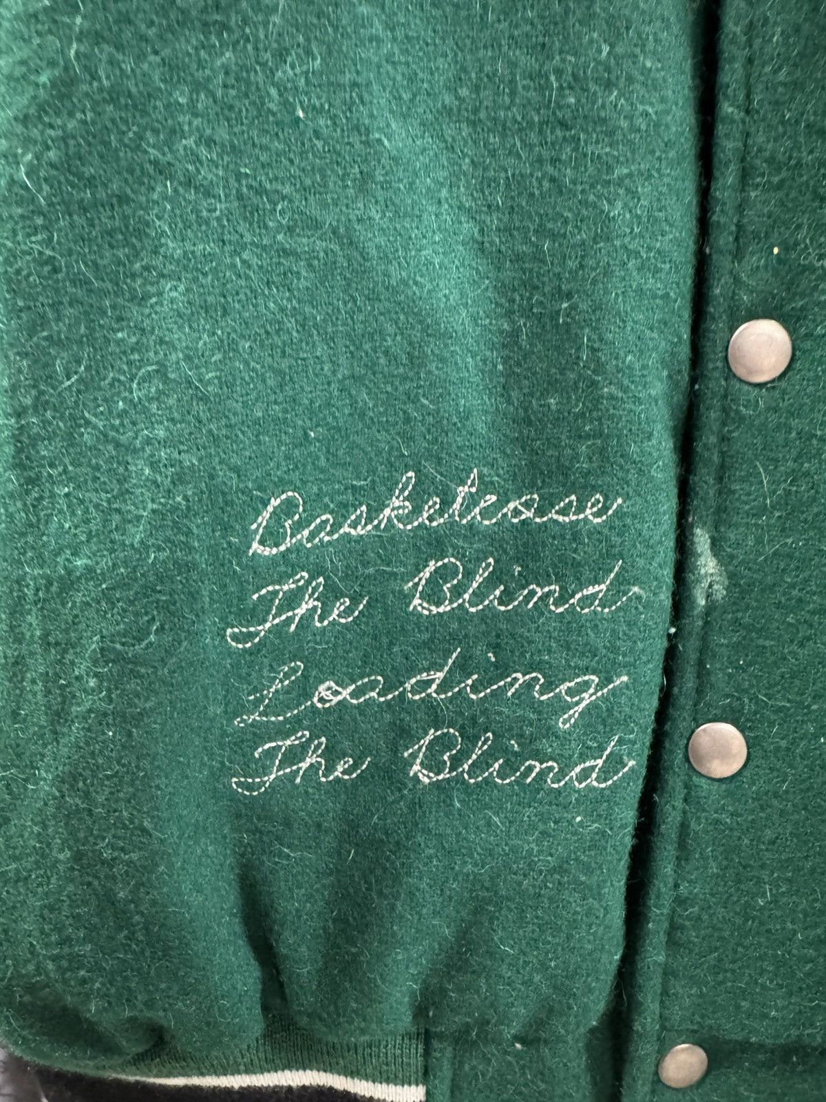 basketcase gallery Basketcase Gallery Varsity Jacket Green Size US L / EU 52-54 / 3 - 3 Thumbnail