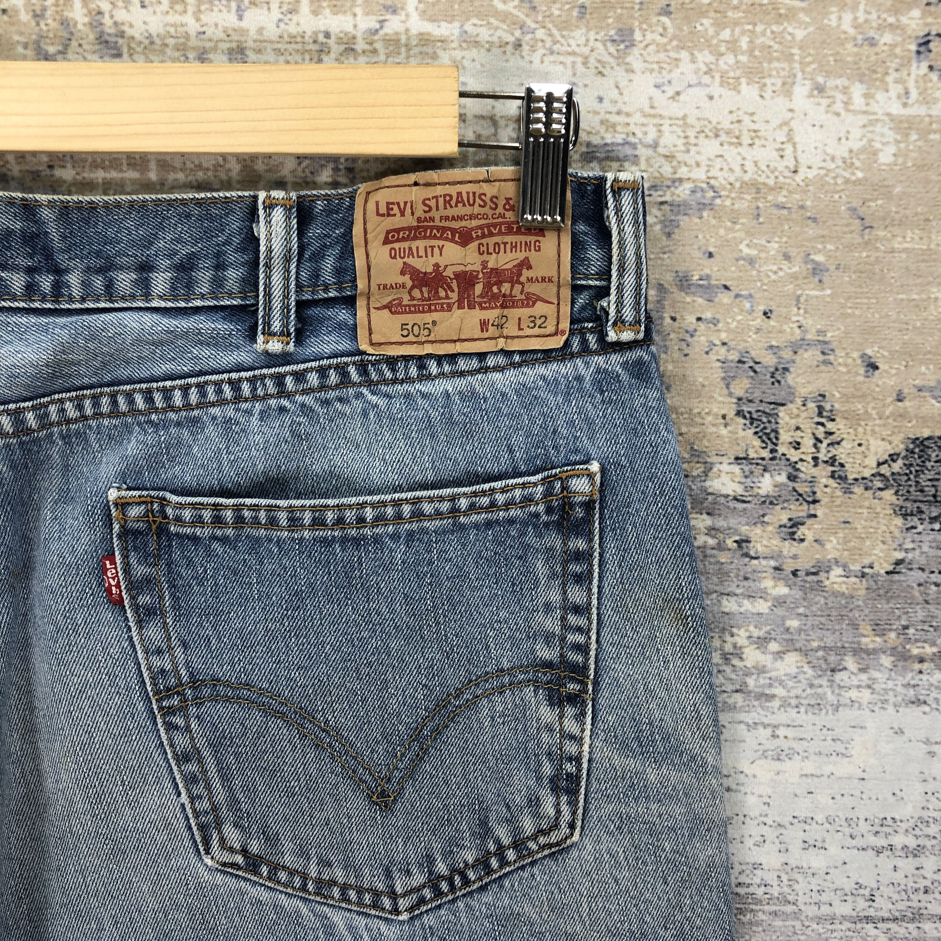 Levi's × Vintage Vintage Levis 505 Jeans Rusty Levi's Faded Light Wash Denim Size US 38 / EU 54 - 5 Thumbnail