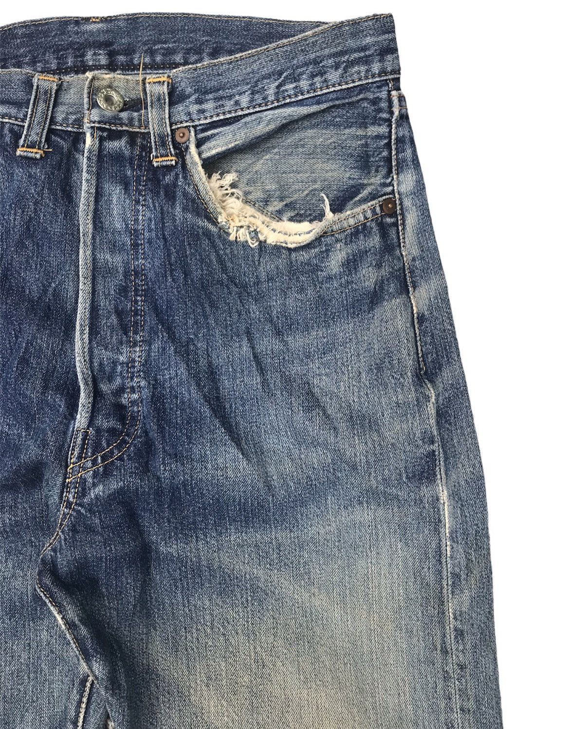 Levi's Vintage Clothing 501XX Big E LVC Laurel Leaf Donut Button Denim Size US 30 / EU 46 - 4 Thumbnail