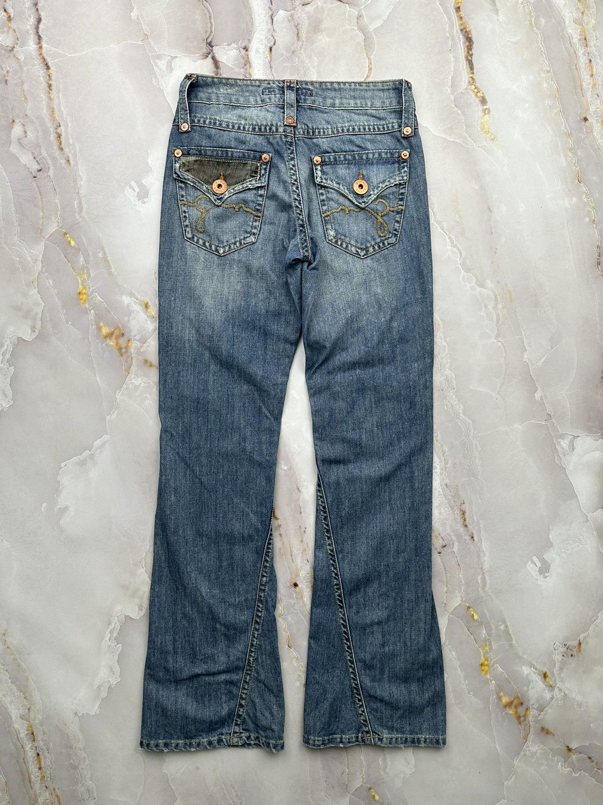 Japanese Brand Vintage Flared Jeans Size 26" / US 2 / IT 38 - 7 Thumbnail
