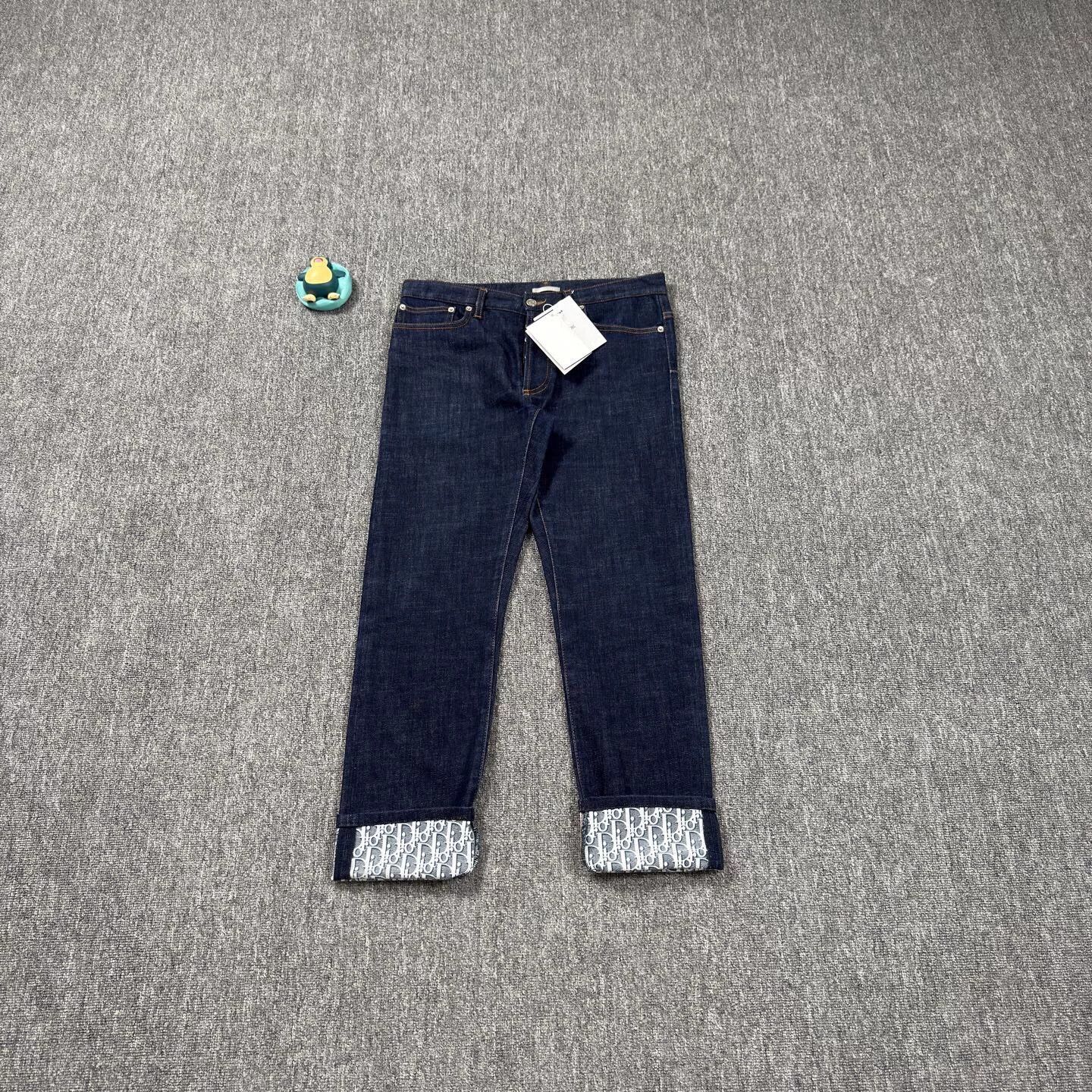 Dior Dior Printed Denim Pants in Size 31 Size US 31 - 1 Thumbnail