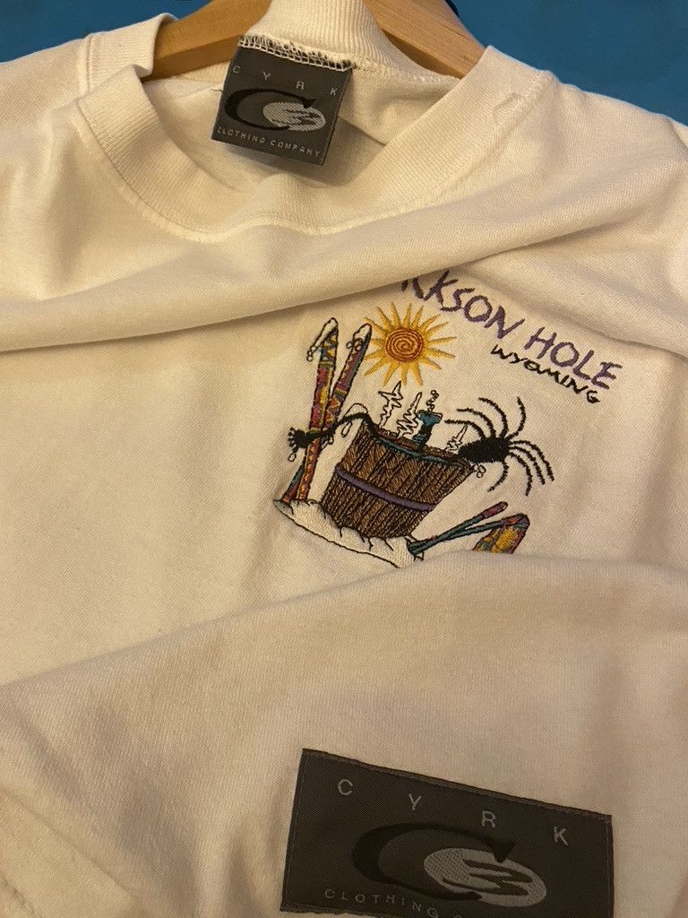 Vintage 90s Vintage CYRK Jackson Hole Souvenir Tee Size US XL / EU 56 / 4 - 7 Thumbnail
