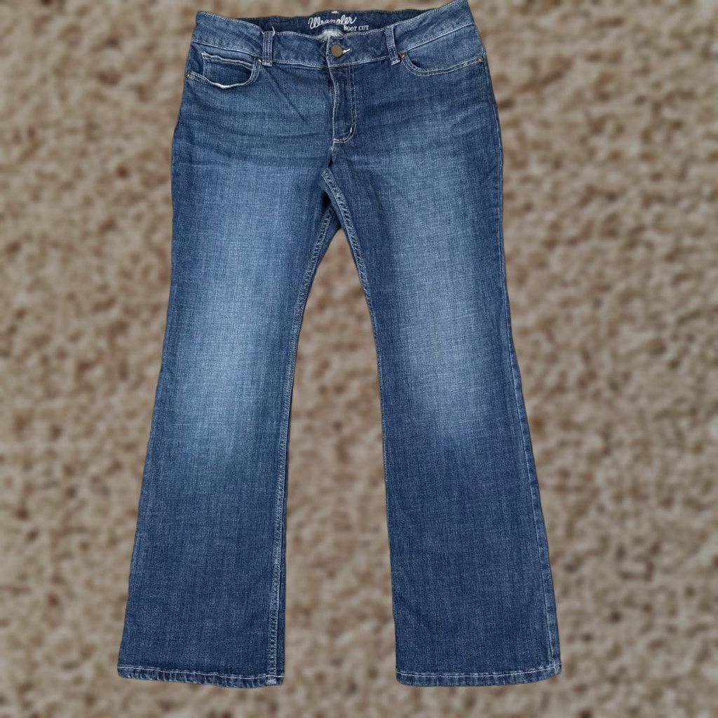 Wrangler Wrangler Jeans Juniors Blue Denim Bootcut Cotton Blend Mid Rise 34x30 Wrangler Retro 90s Womens Jeans Size 38" / US 16 / IT 52 - 1 Thumbnail