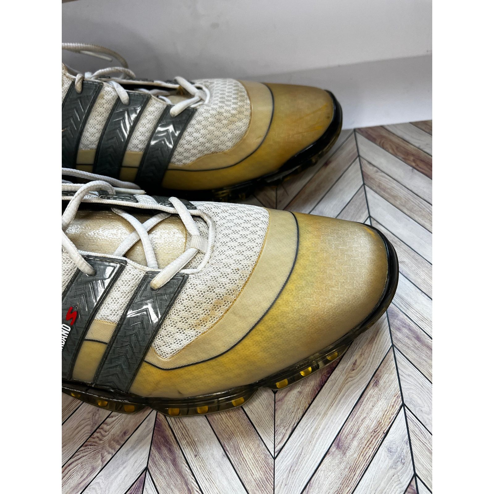 Adidas ADIDAS EVG PowerbandS 50/50 Golf Shoes White Men's 15 Size US 15 / EU 48 - 4 Thumbnail