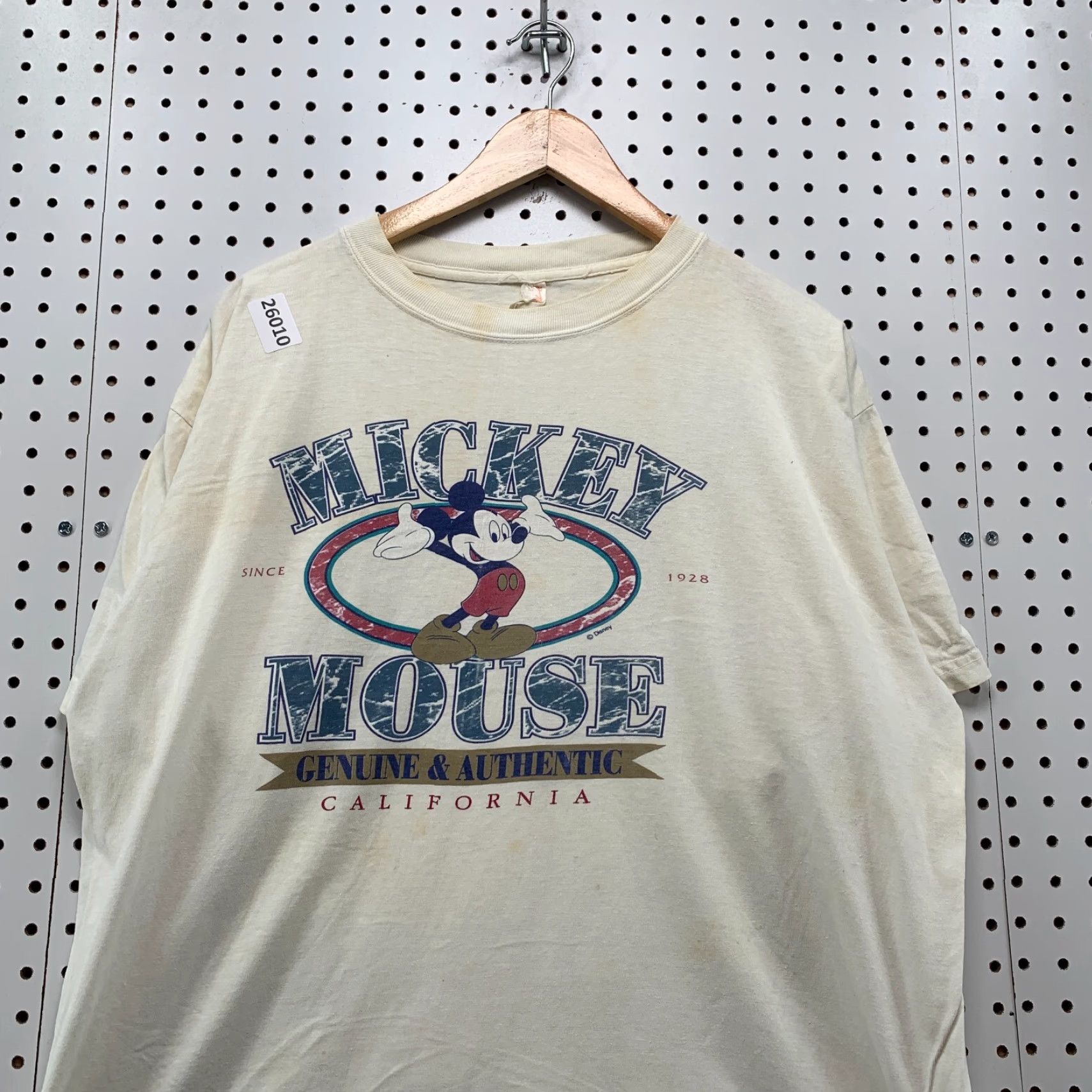 Vintage VINTAGE Sherry's Mickey Mouse XL Shirt White 24x28 Short Sleeve Crew Neck Men 80s Disney Tee Size US XL / EU 56 / 4 - 5 Thumbnail