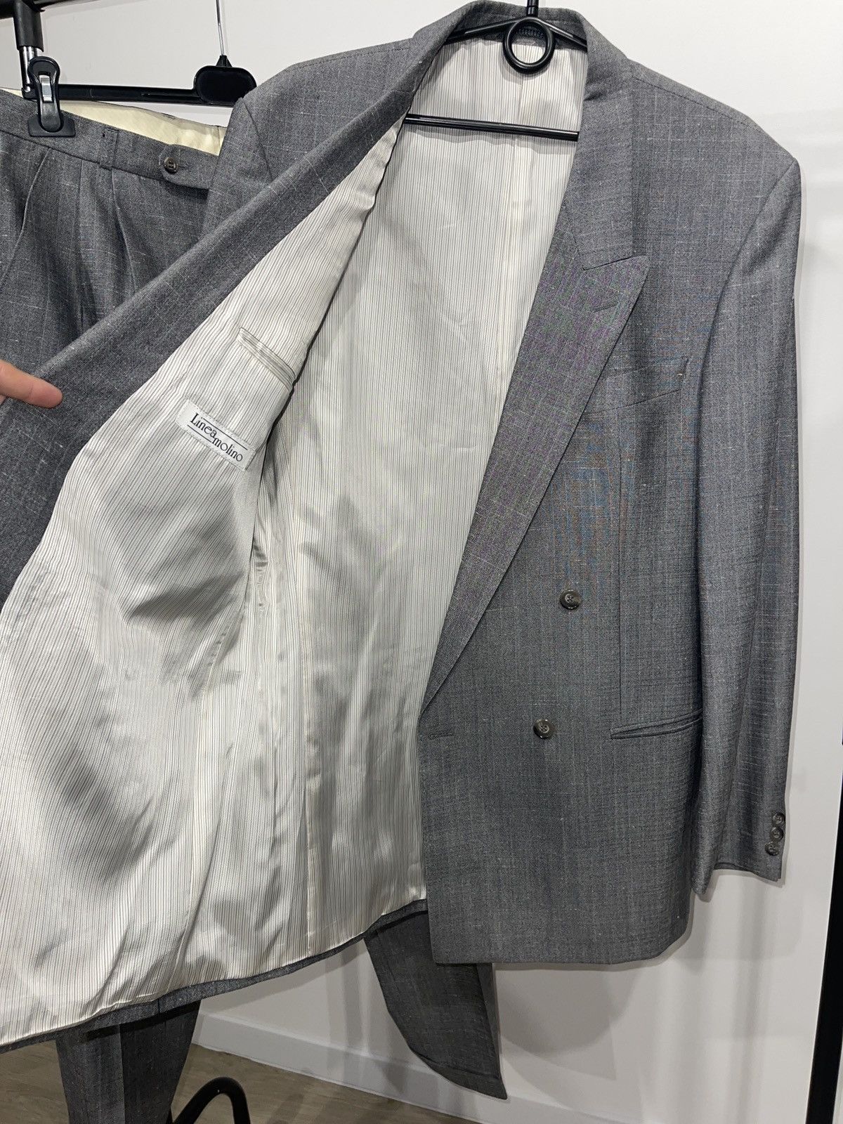 Vintage 🔥Vintage double-breasted suit classic blazer + trousers 40L Size 40L - 3 Thumbnail