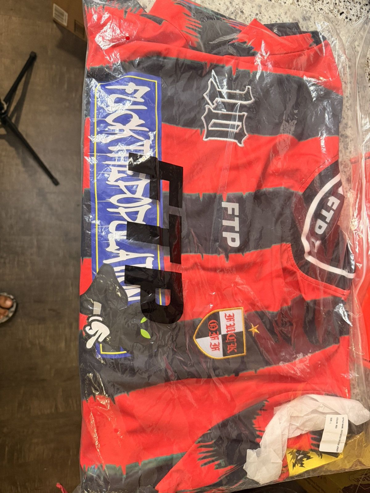 Fuck The Population 🔥FTP Blurred Soccer Jersey🔥 Size US L / EU 52-54 / 3 - 3 Thumbnail