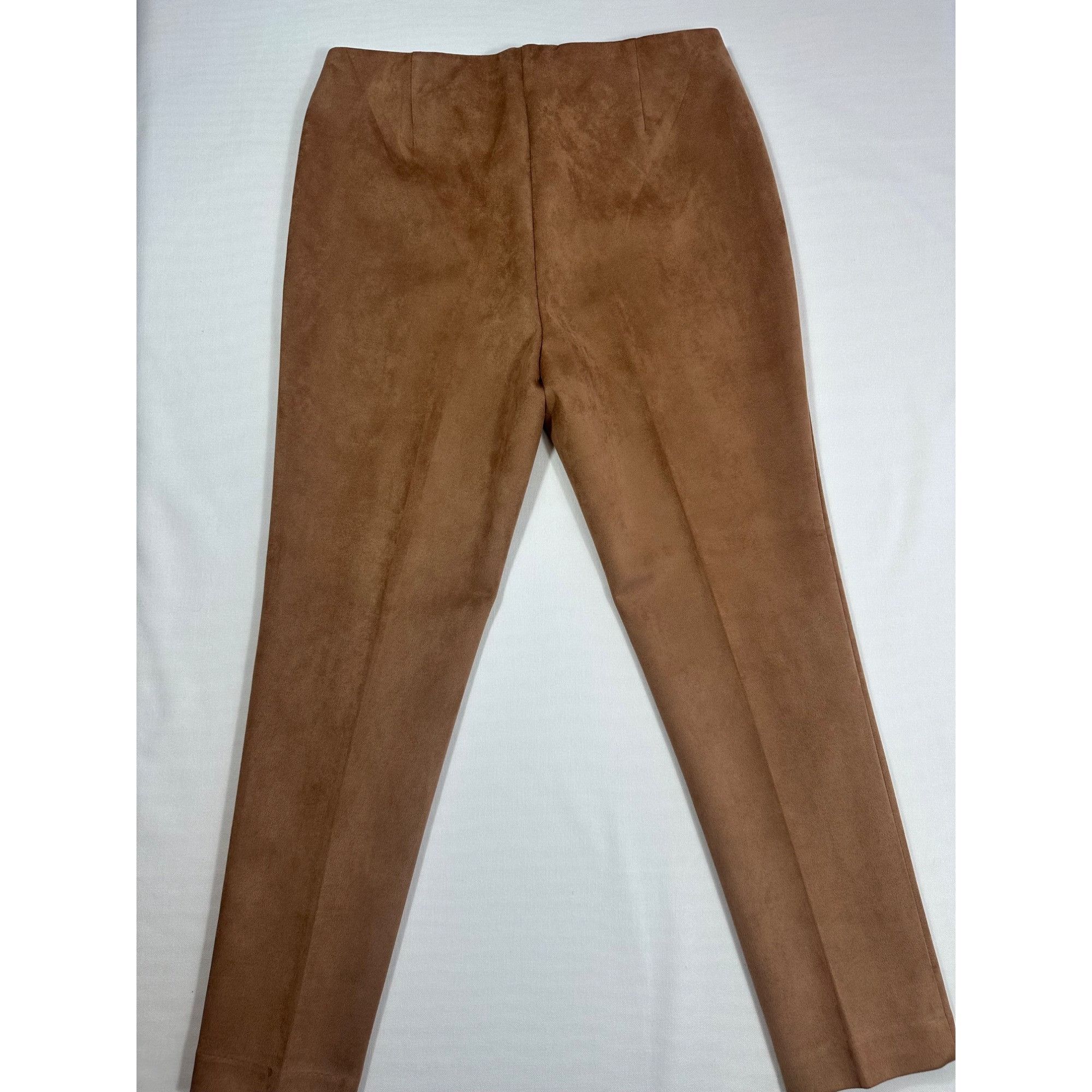 Anne Klein Anne Klein Faux Suede Pants Caramel Brown Size 14 Size 36" / US 14 / IT 50 - 1 Thumbnail