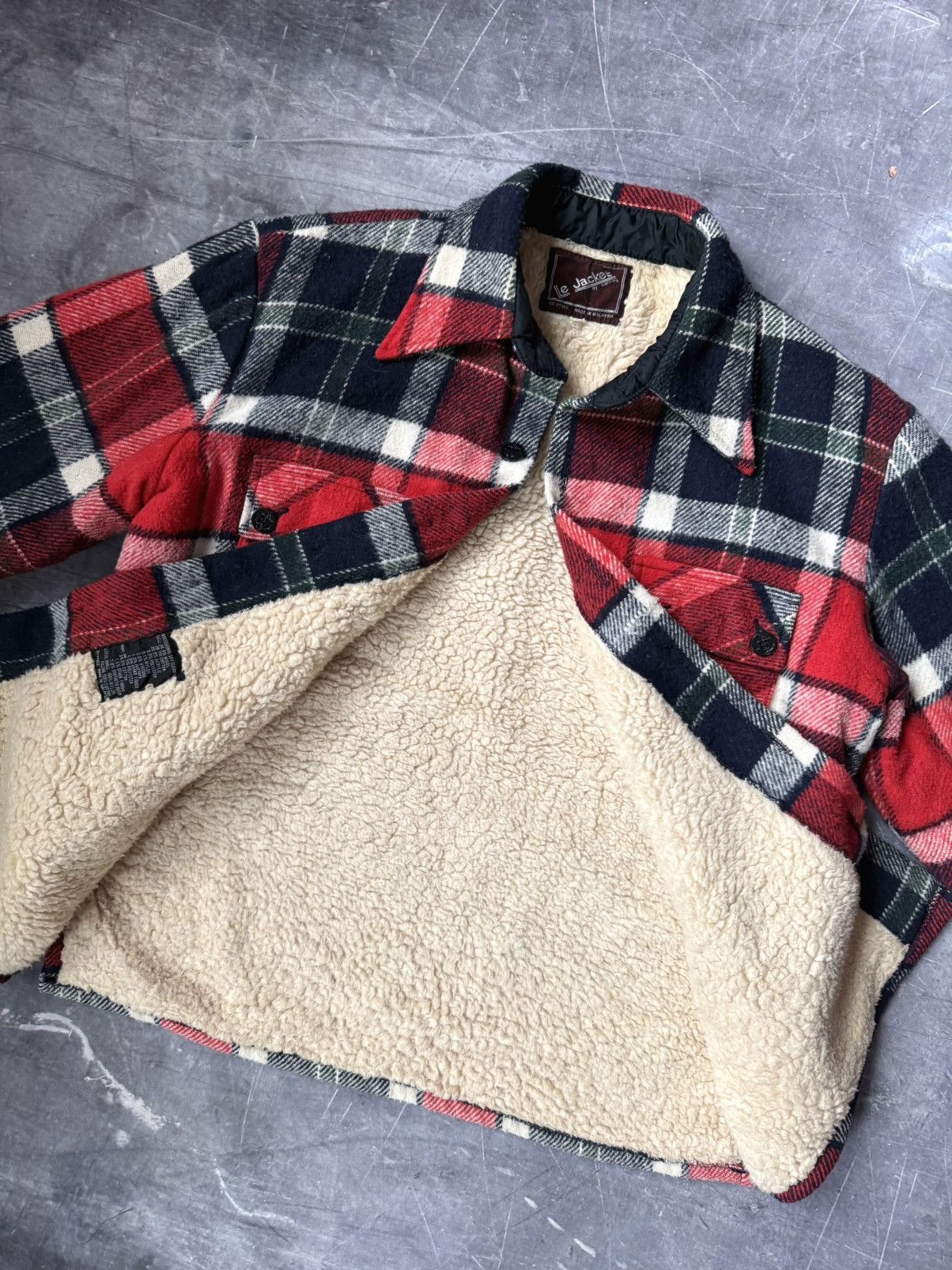 Vintage Vintage Le Jacket by Carrog Wool Flannel Jacket Shirt (M) Size US L / EU 52-54 / 3 - 5 Thumbnail