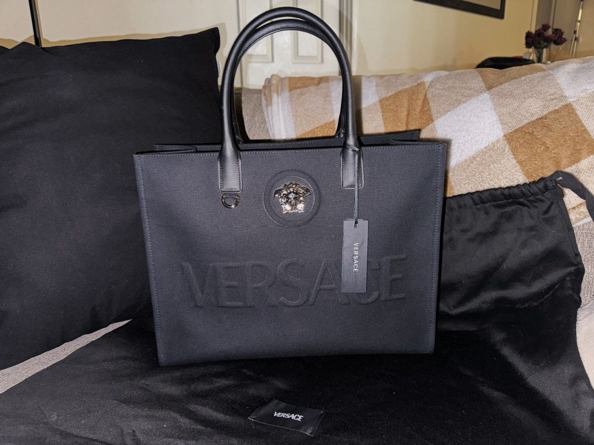 Versace Tote Fabric+Calf Leather Size ONE SIZE - 1 Thumbnail