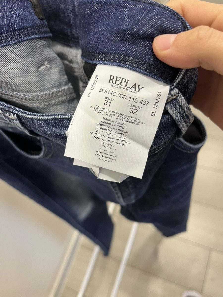 Replay Anbass Mens W31 L32 Slim Straight Jeans Denim Pants Trousers Size US 31 - 8 Thumbnail