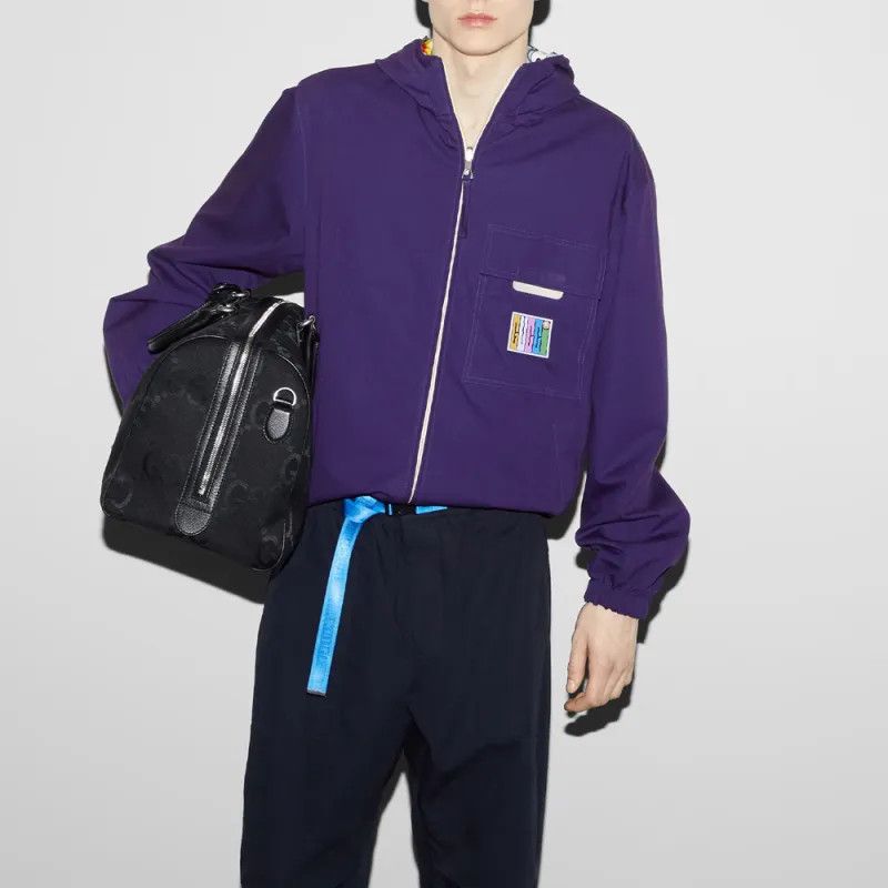 Gucci o1mt1gz0325 Reversible Cotton Ripstop Jacket in Purple Size US M / EU 48-50 / 2 - 4 Thumbnail