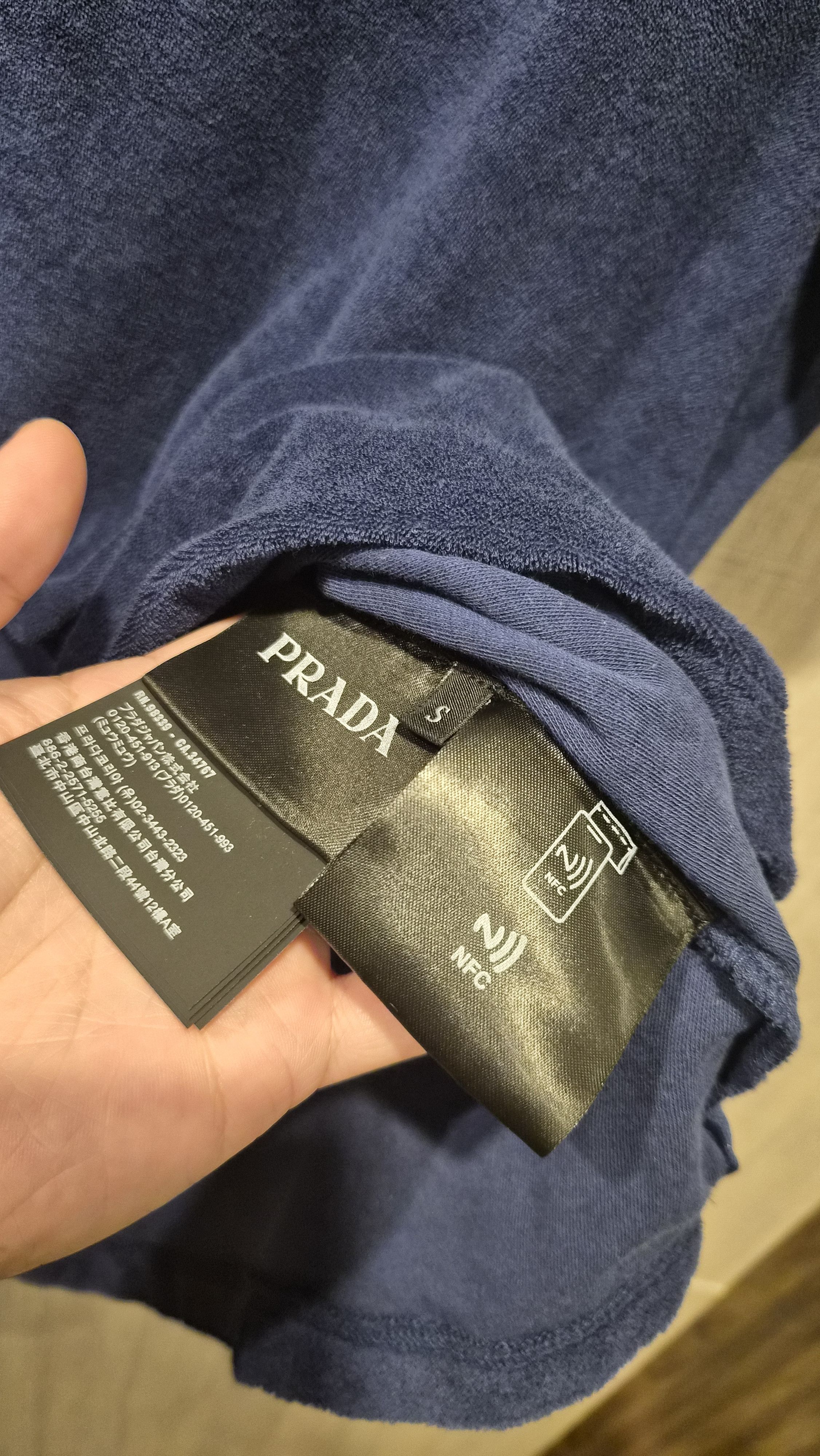 Prada Prada Terry Navy Tee Size US S / EU 44-46 / 1 - 6 Thumbnail