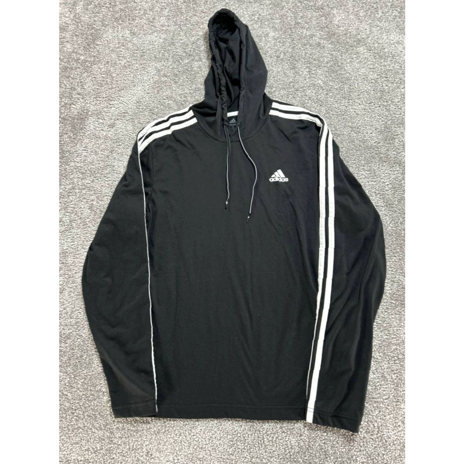 Adidas Adidas Sweatshirt Mens Small Black 3 Striped Primegreen Hooded Aeroready Logo Pullover Size US S / EU 44-46 / 1 - 2 Thumbnail