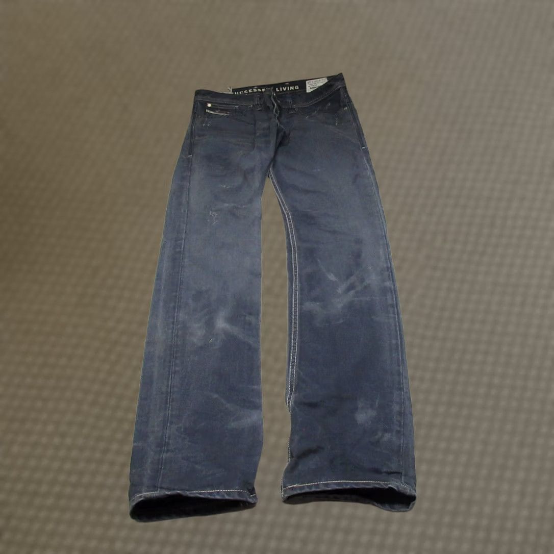 Diesel Diesel Shioner Jeans Slim Skinny 29x32 Dark Wash Denim Streetwear Men Blue 0801A Button Fly Size US 29 - 1 Thumbnail