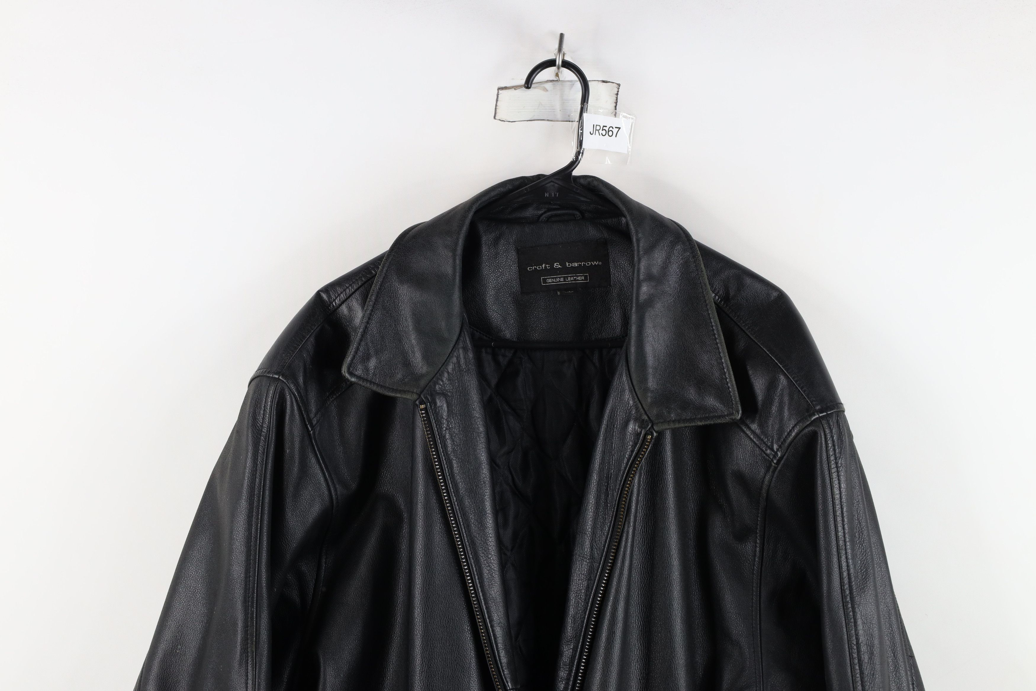 Vintage Vintage Streetwear Quilted Leather Bomber Jacket Black AS IS Size US XL / EU 56 / 4 - 2 Thumbnail
