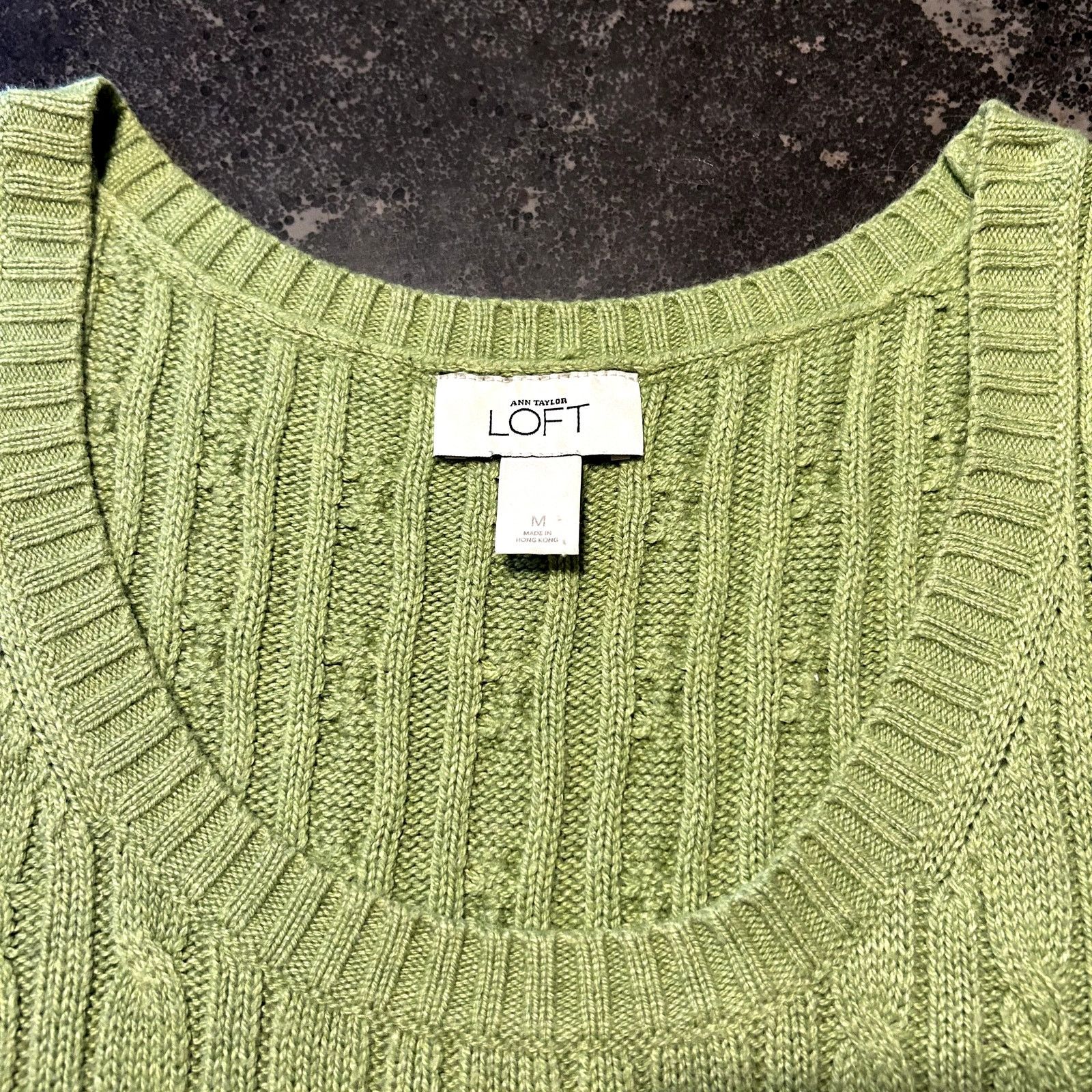Loft Ann Taylor LOFT Green Sweater Vest Top Size M Size M / US 6-8 / IT 42-44 - 3 Thumbnail