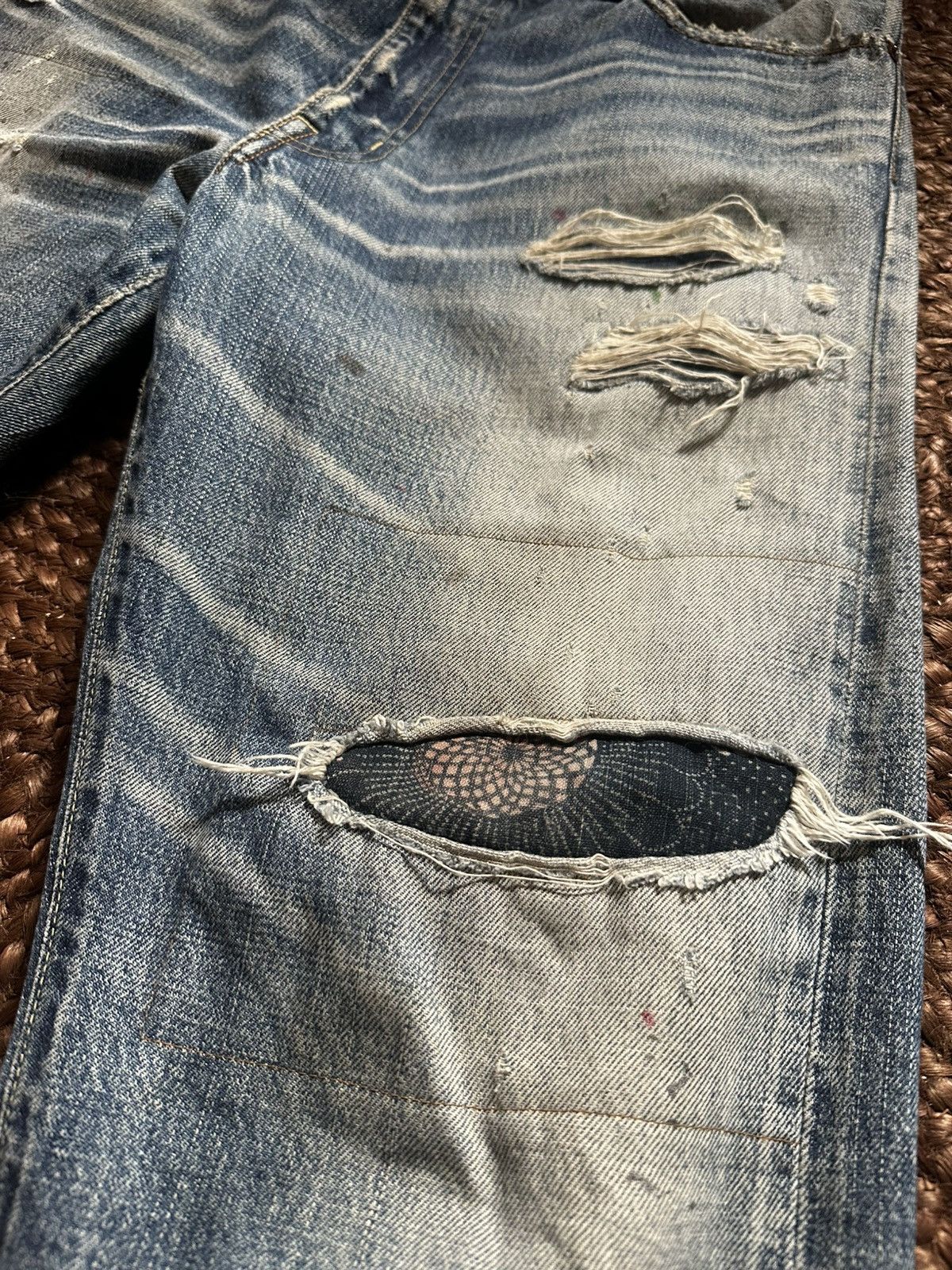Visvim SS21 ICT Journeyman Tacked Crash Denim (Kofu Repairs) Size US 32 / EU 48 - 2 Thumbnail